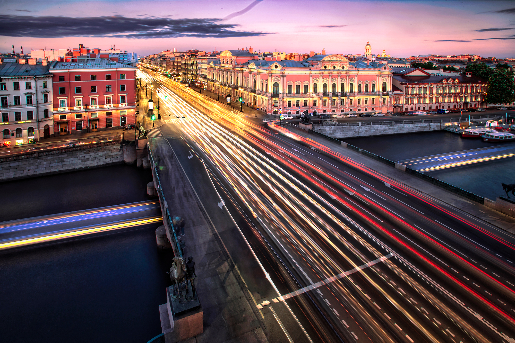 Descarga gratis la imagen Noche, Ciudad, Paisaje Urbano, Fotografía, Lapso De Tiempo en el escritorio de tu PC