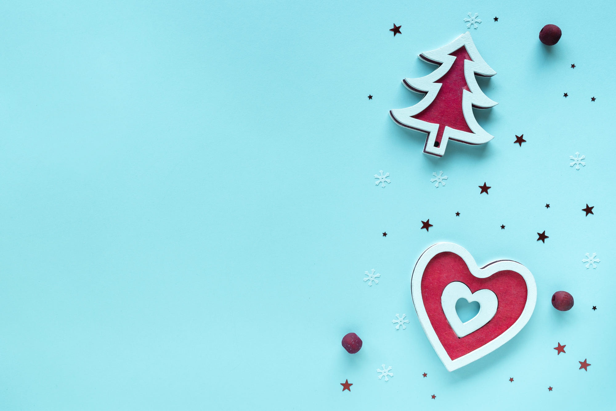 無料モバイル壁紙クリスマス, 星, 心臓, クリスマスオーナメント, ホリデーをダウンロードします。