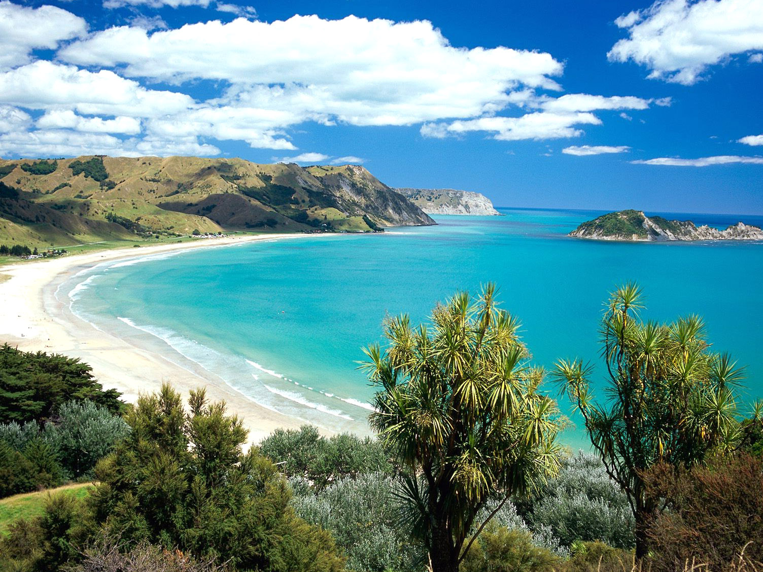 Free download wallpaper Nature, Sky, Beach, Horizon, New Zealand, Ocean, Earth, Cloud, Coastline on your PC desktop
