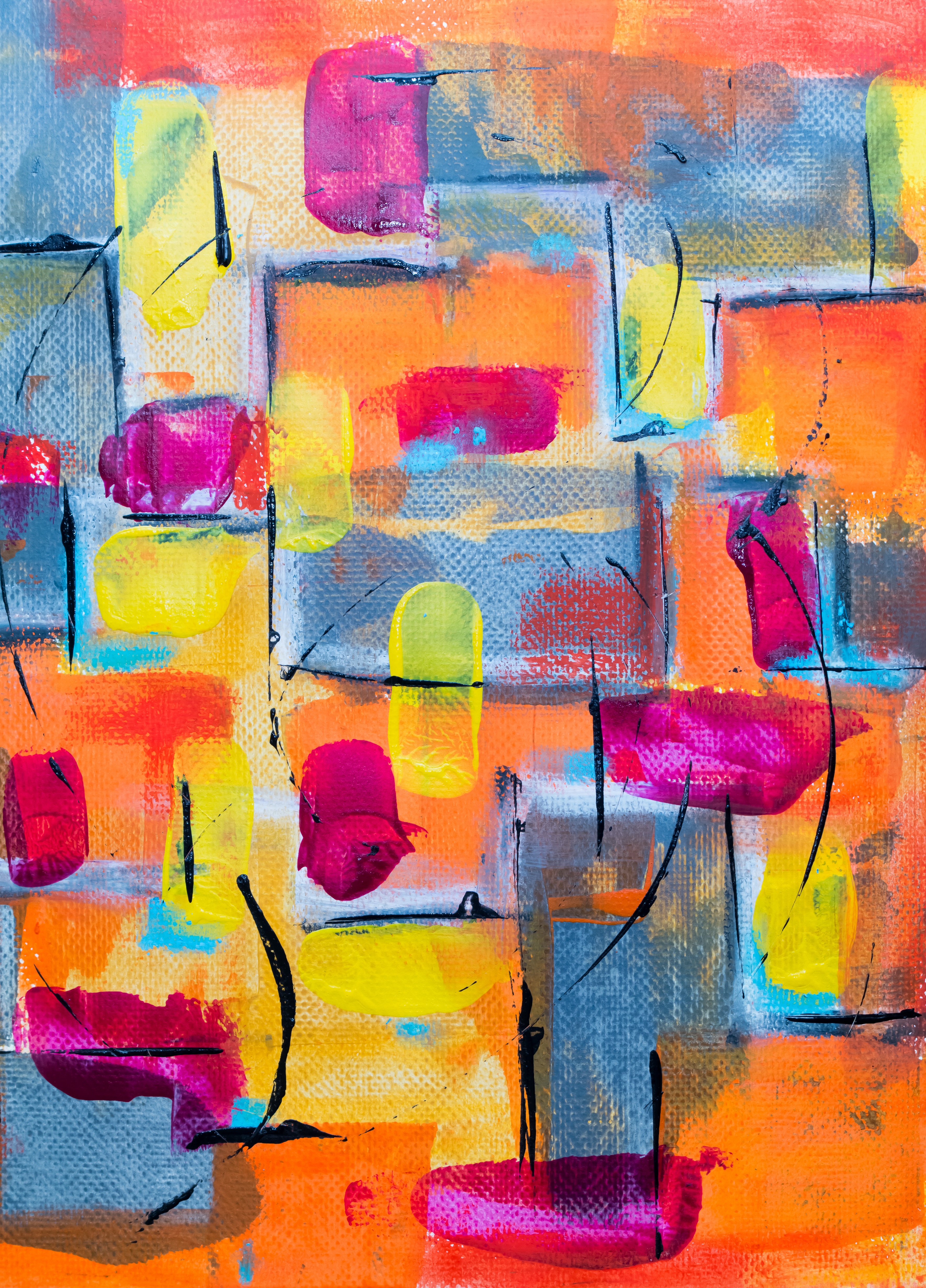 abstract, multicolored, motley, paint, stains, spots, smears, strokes Full HD