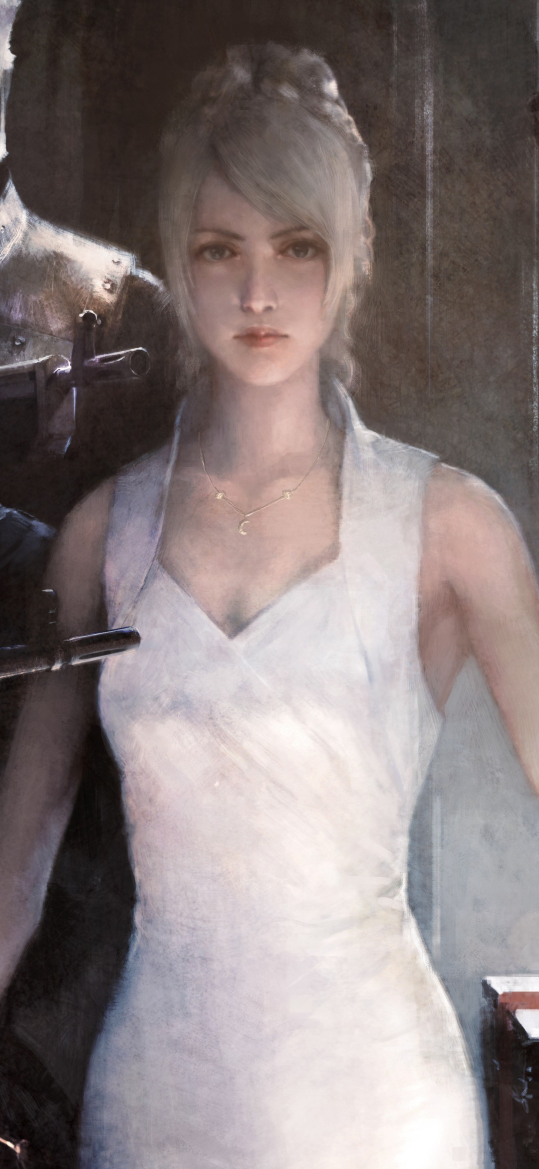 Handy-Wallpaper Final Fantasy, Computerspiele, Weißes Haar, Final Fantasy Xv, Weißes Kleid, Luna (Final Fantasy) kostenlos herunterladen.