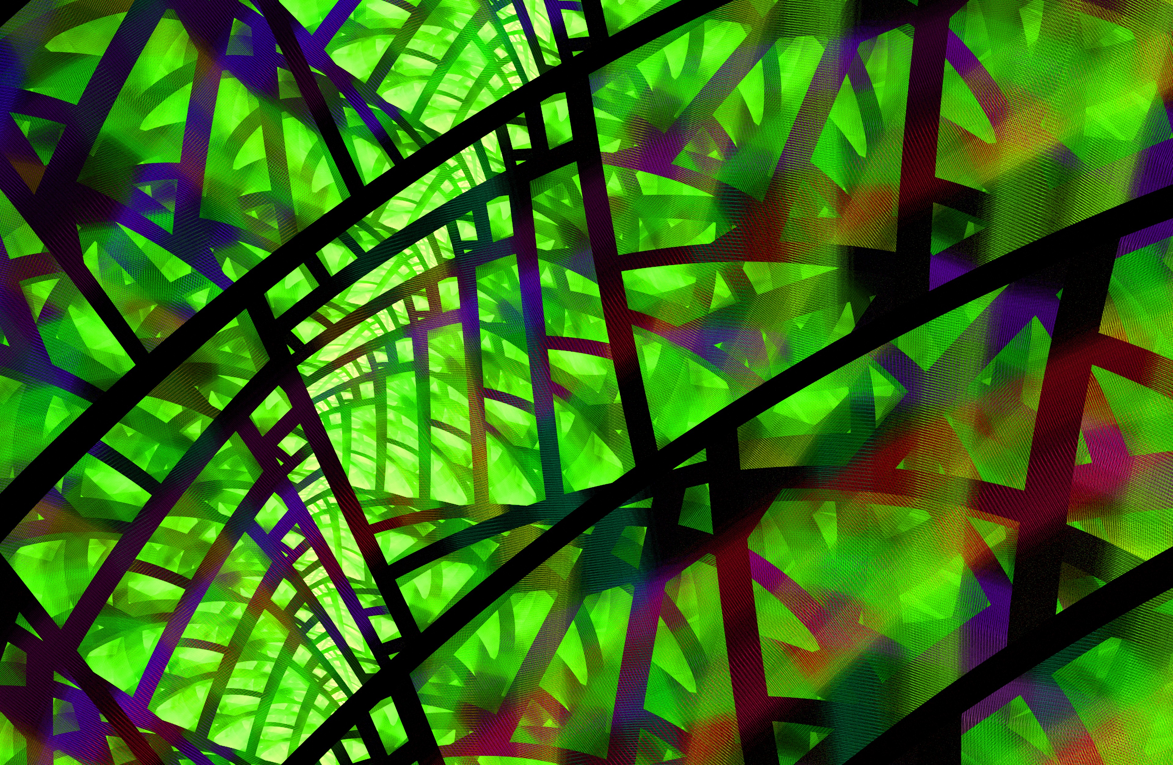 Wallpaper Full HD abstract, lines, fractal, confused, intricate, net