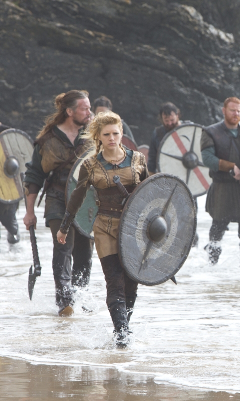 Download mobile wallpaper Shield, Tv Show, Vikings (Tv Show), Vikings, Lagertha (Vikings) for free.