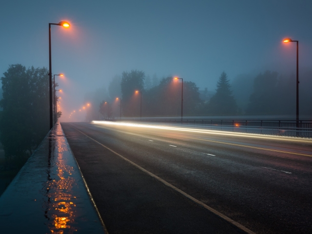 1364601 baixar imagens feito pelo homem, estrada, iluminação pública, névoa, neblina, lapso de tempo, autoestrada, rodovia, rua, noite - papéis de parede e protetores de tela gratuitamente