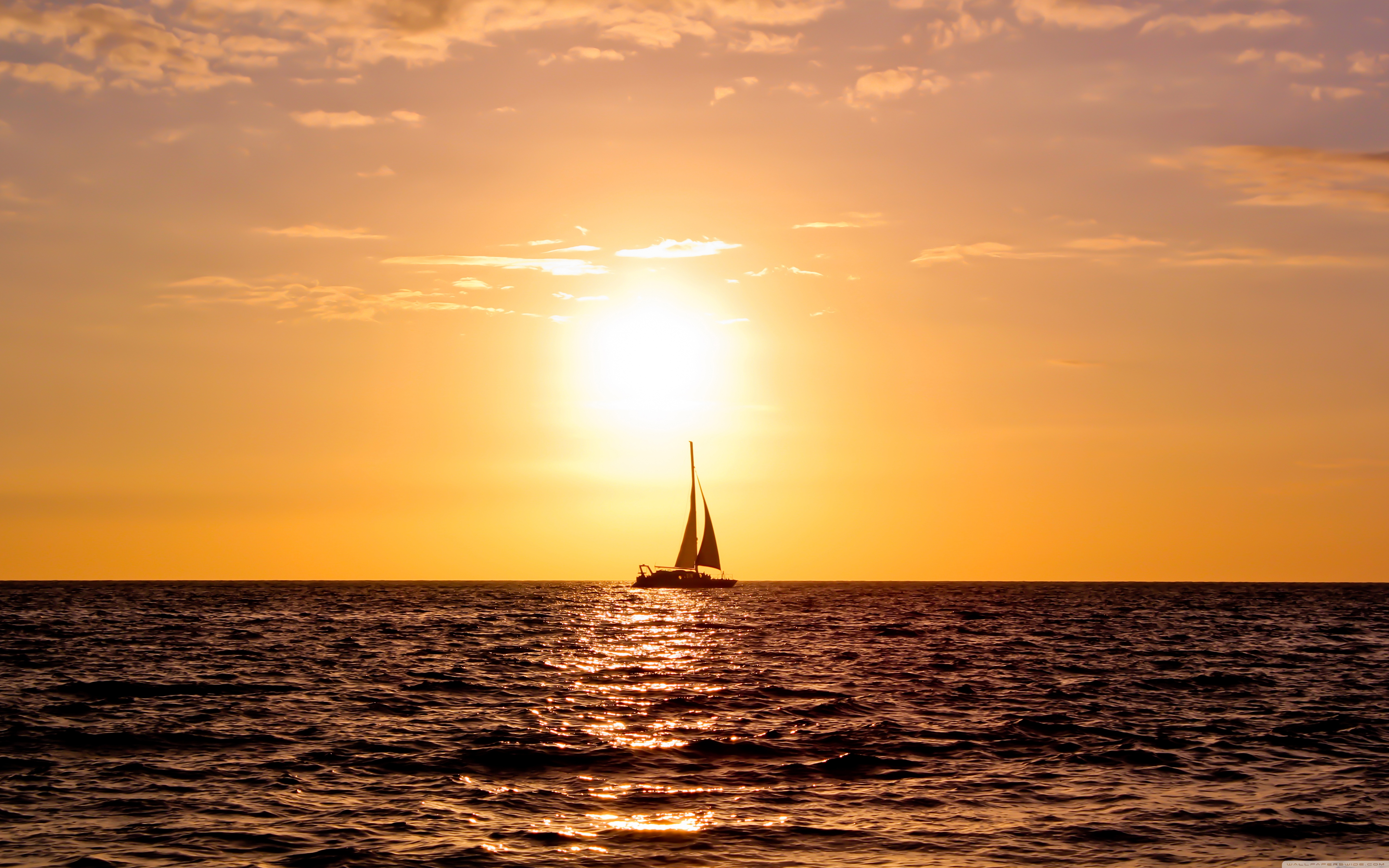 Free download wallpaper Sunset, Sea, Ocean, Boat, Vehicles on your PC desktop