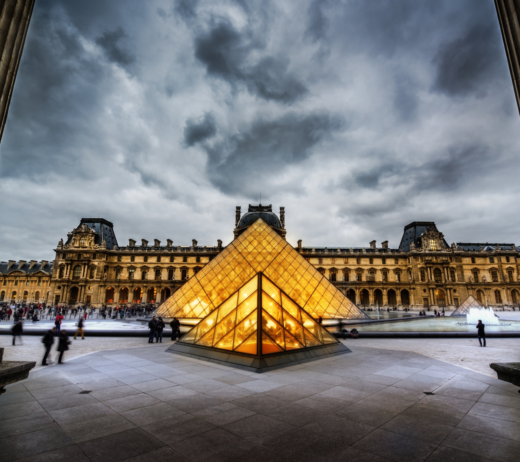 Download mobile wallpaper Paris, France, Hdr, Man Made, The Louvre for free.