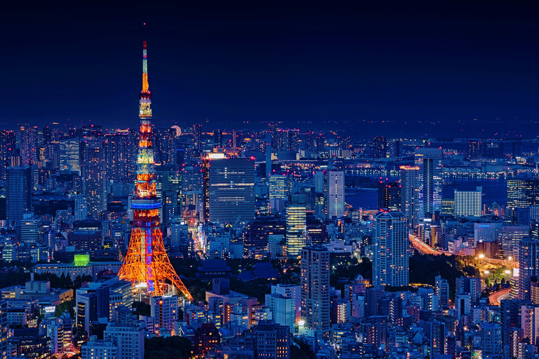 無料モバイル壁紙都市, 街, 光, 日本, 東京, 夜, マンメイド, 街並みをダウンロードします。