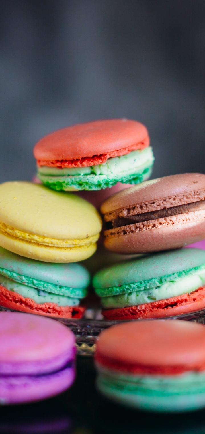 Download mobile wallpaper Food, Colors, Sweets, Macaron for free.