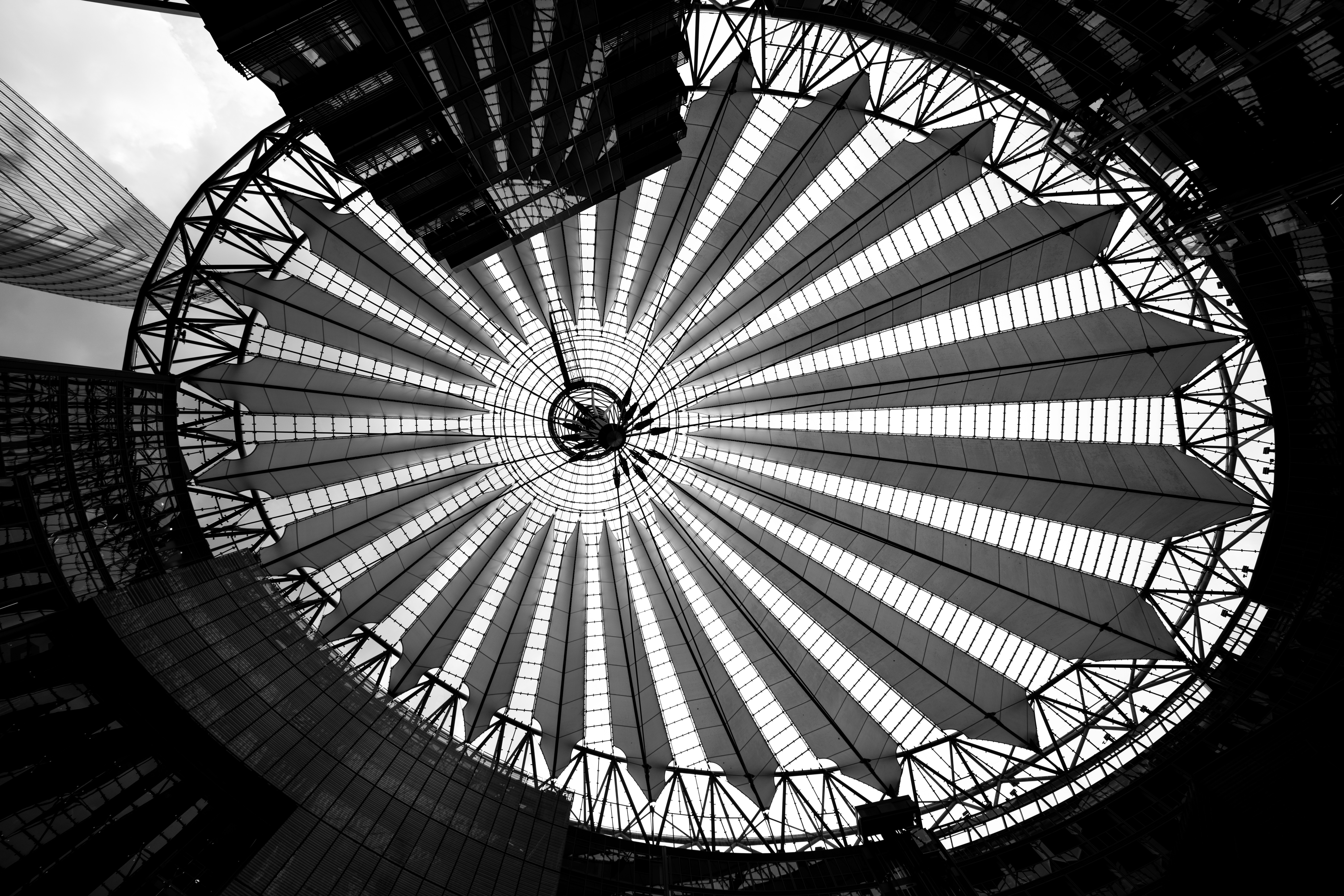 Free download wallpaper Building, Design, Bw, Architecture, Construction, Chb, Dome, Dark on your PC desktop