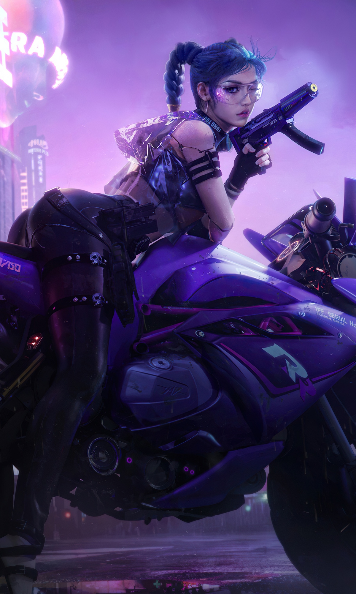 Download mobile wallpaper Cyberpunk, Sci Fi, Futuristic for free.