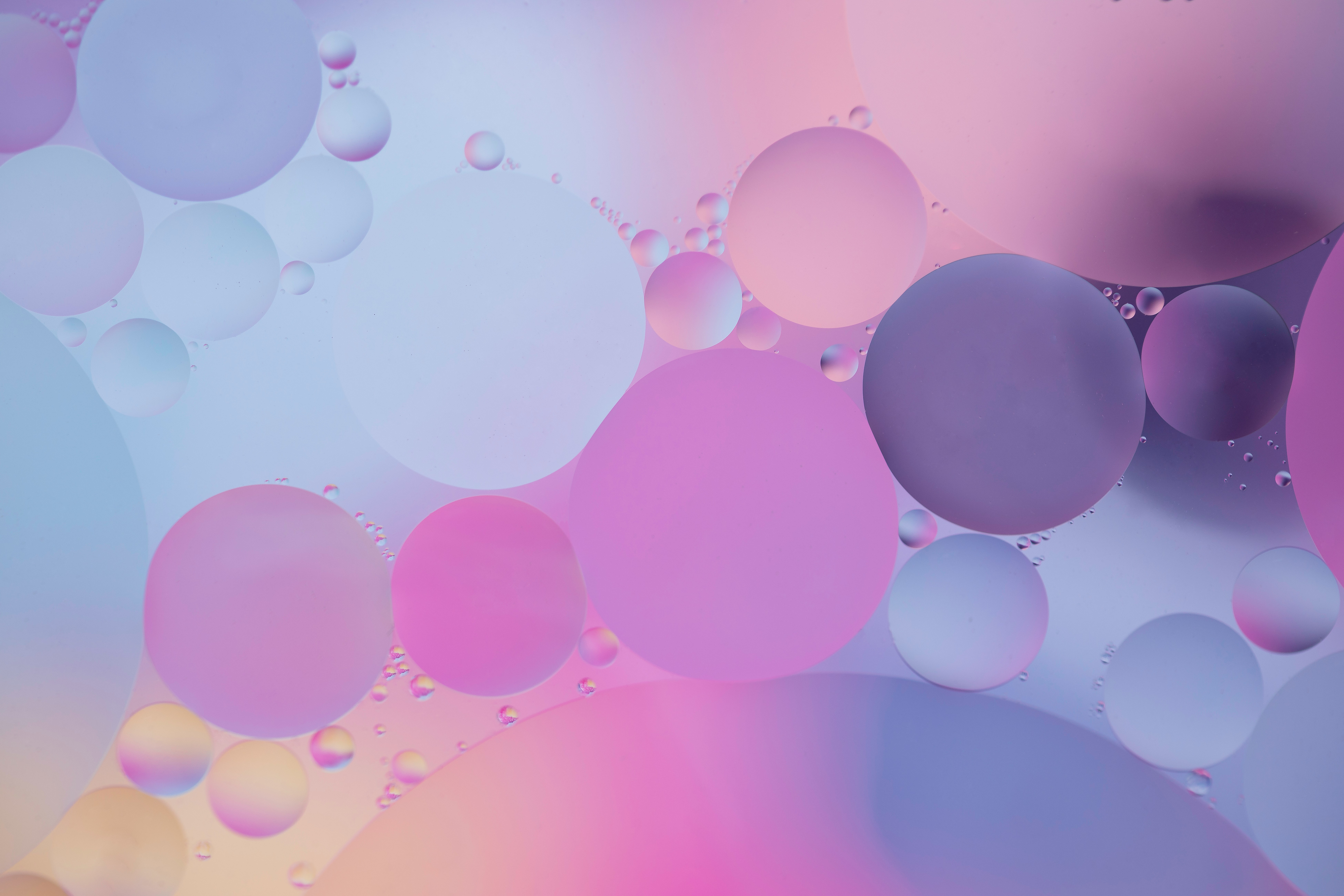 138703 скачать обои вода, градиент, пузыри, абстракция, жидкость, круги - заставки и картинки бесплатно