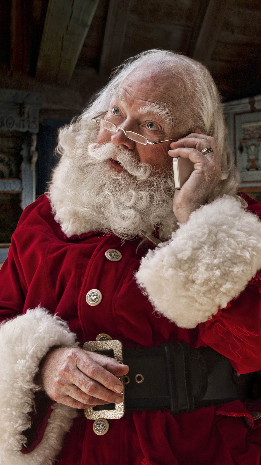 Téléchargez des papiers peints mobile Père Noël, Noël, Vacances, Téléphoner, Vacance gratuitement.