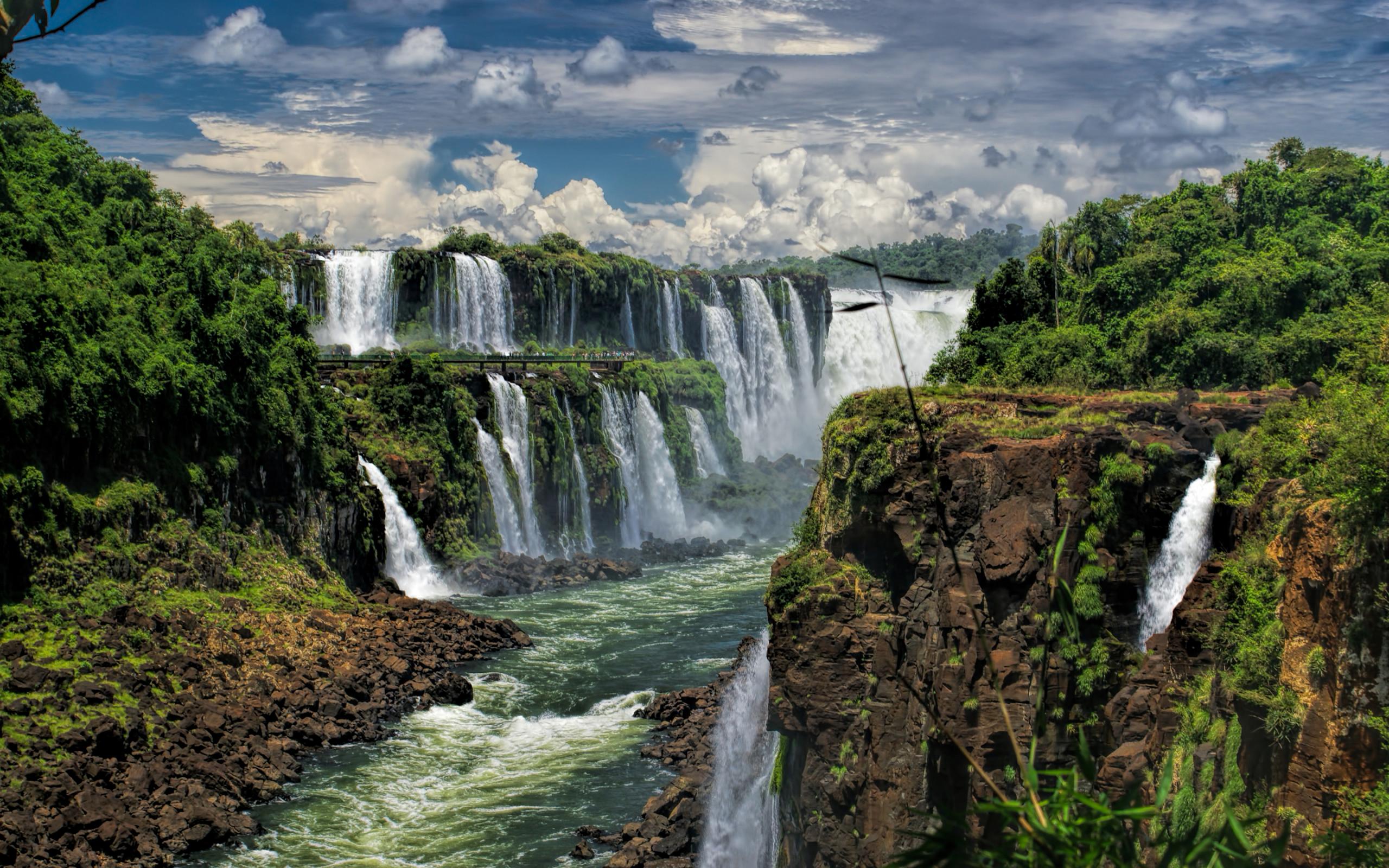 無料モバイル壁紙自然, 川, 滝, 地球, イグアスの滝をダウンロードします。