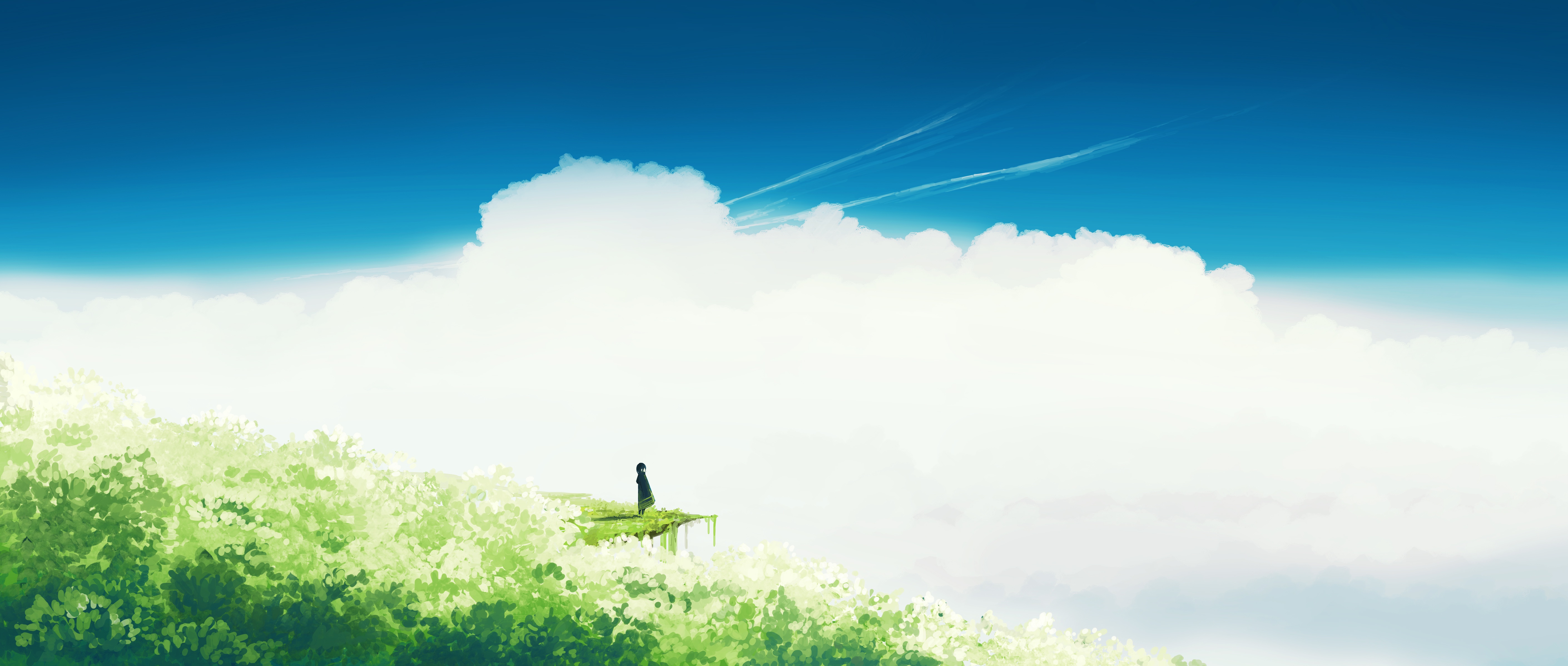 Baixe gratuitamente a imagem Anime, Natureza, Céu, Nuvem, Original na área de trabalho do seu PC