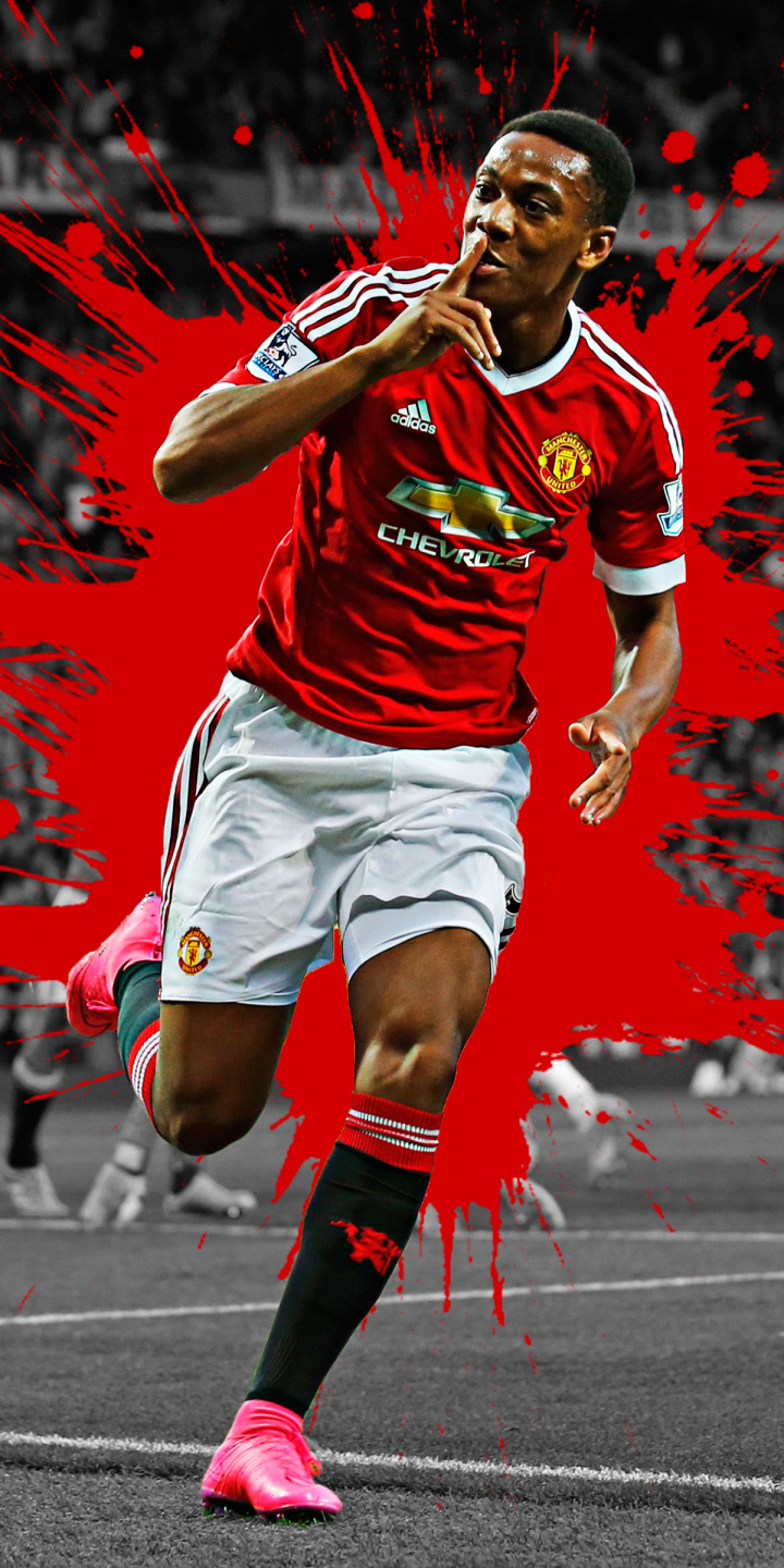 sports, anthony martial, manchester united f c, soccer, french phone wallpaper