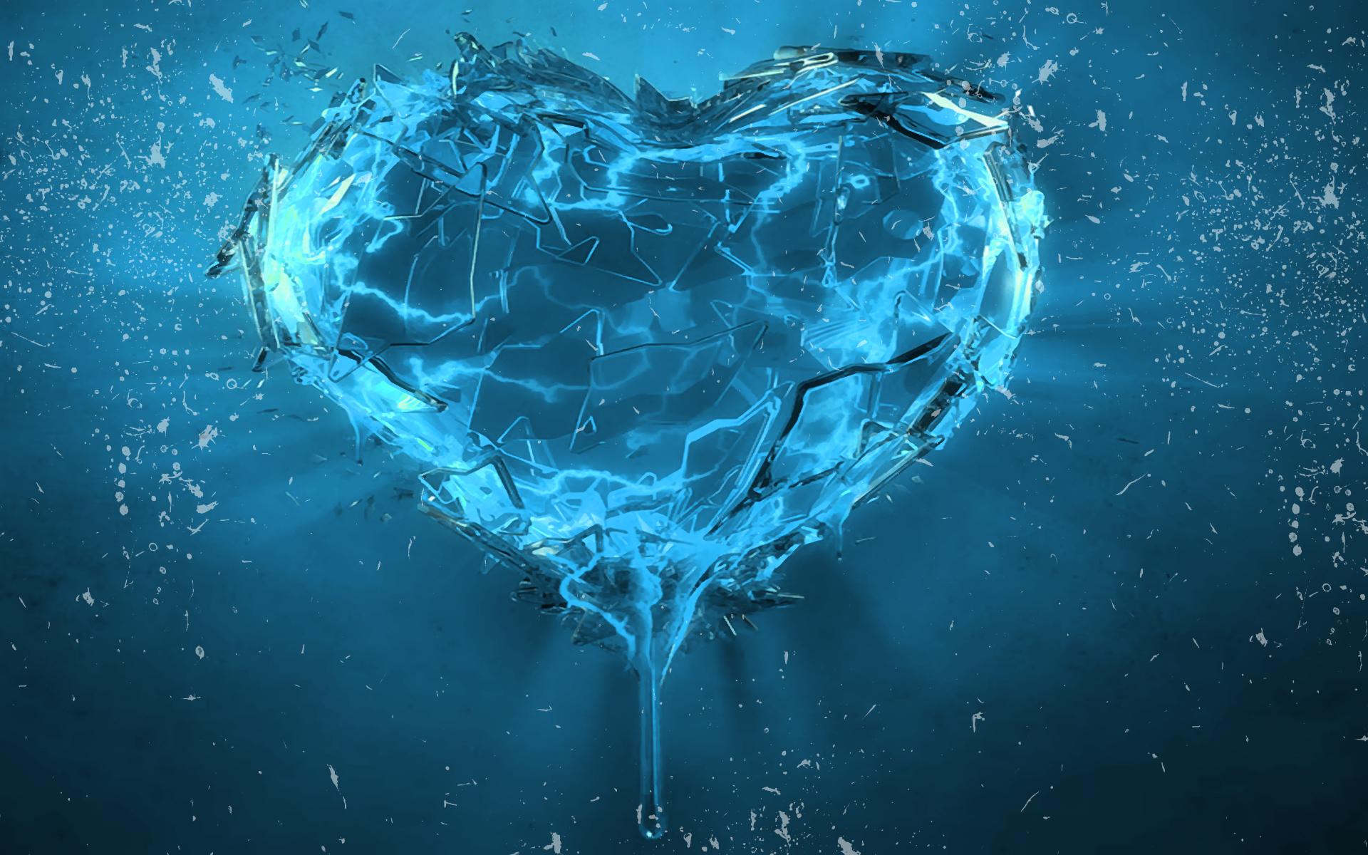 無料モバイル壁紙青い, ガラス, 芸術的, 心臓をダウンロードします。