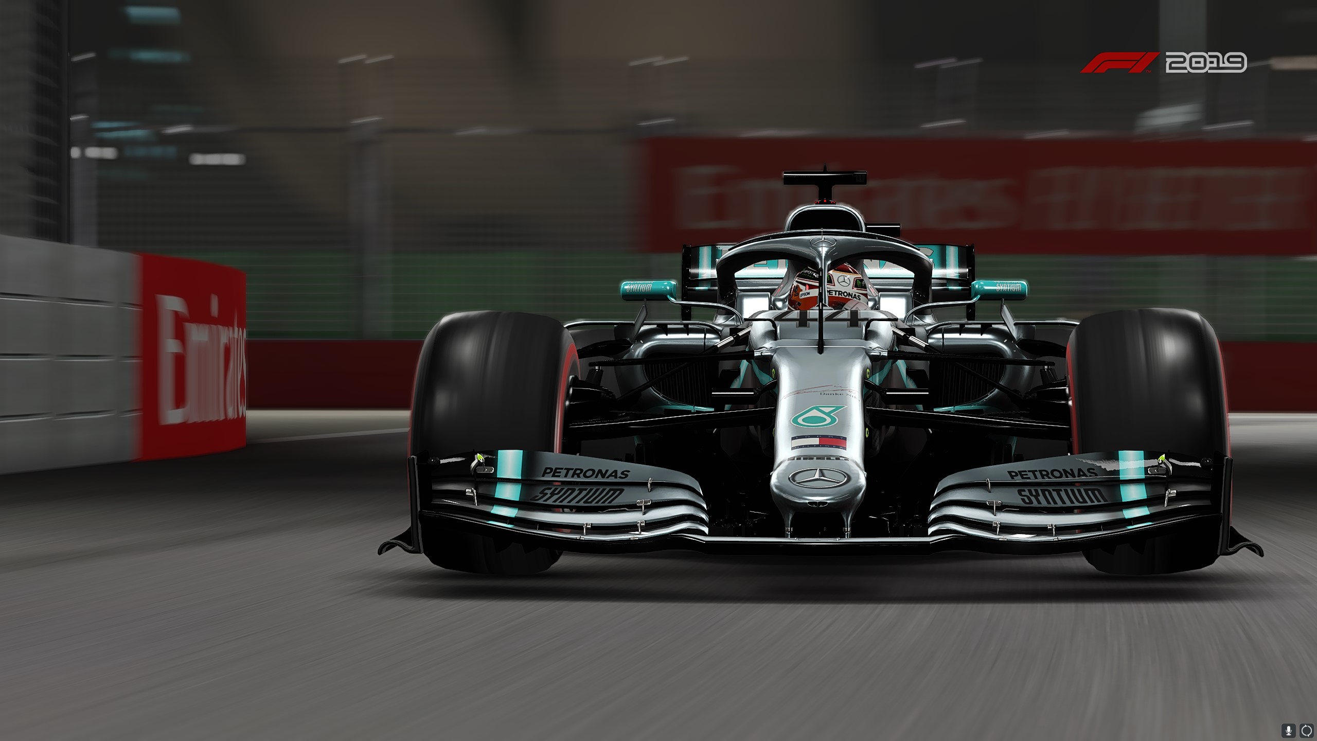 video game, f1 2019, mercedes amg f1 w10 eq power, race car