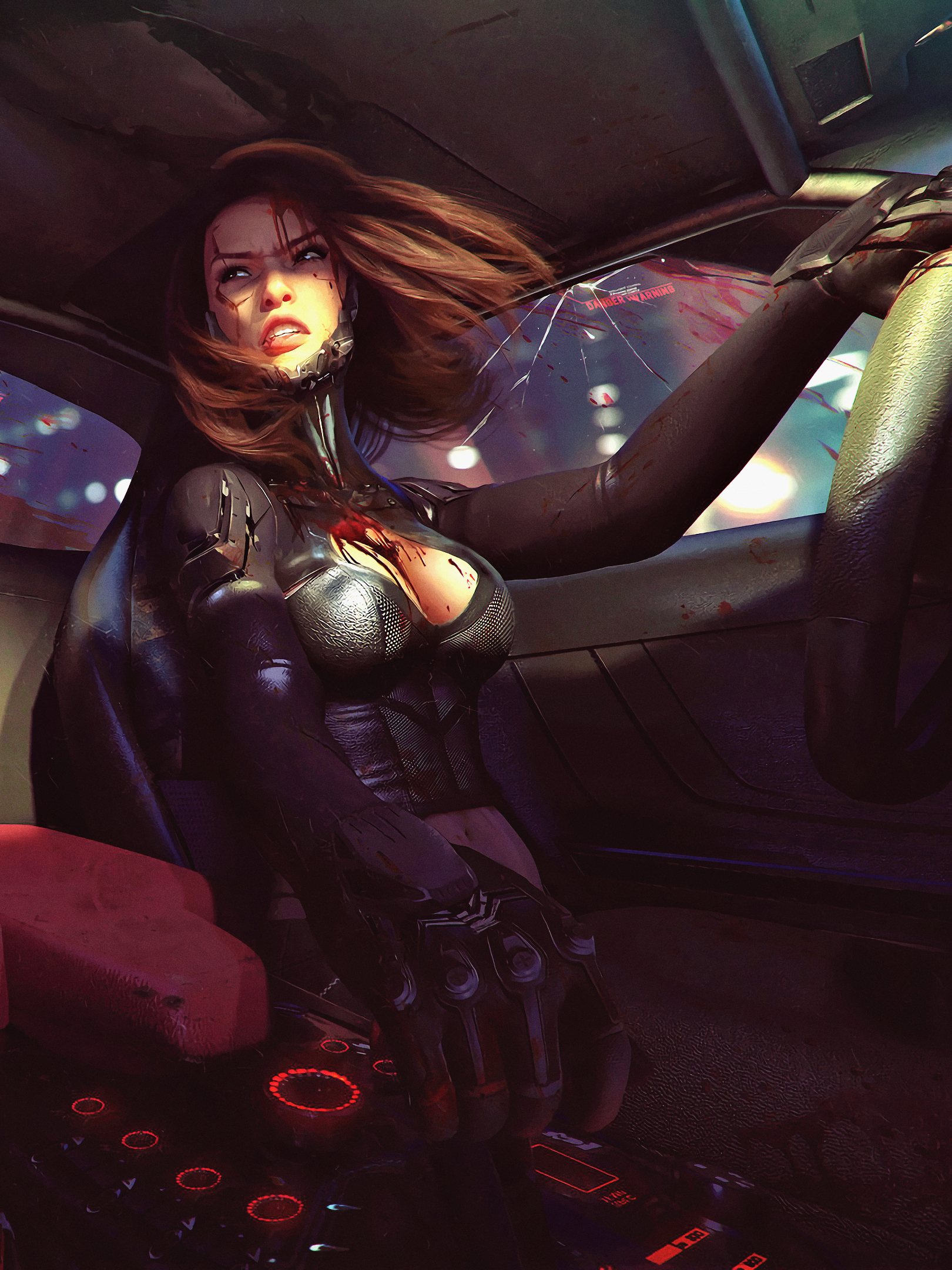 Download mobile wallpaper Cyberpunk, Video Game, Brown Hair, Cyberpunk 2077 for free.