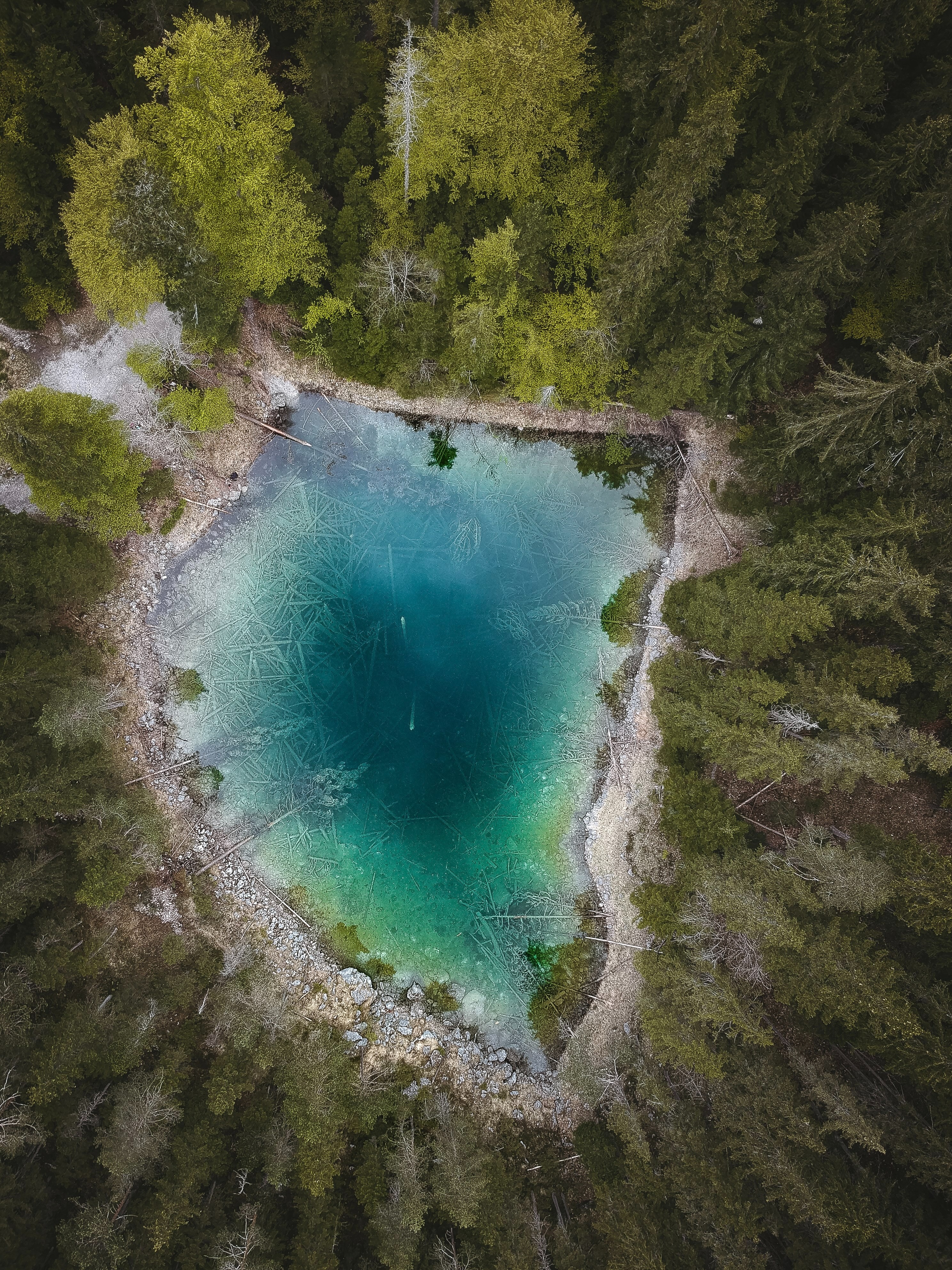 Free download wallpaper Water, View From Above, Lake, Forest, Nature, Trees on your PC desktop