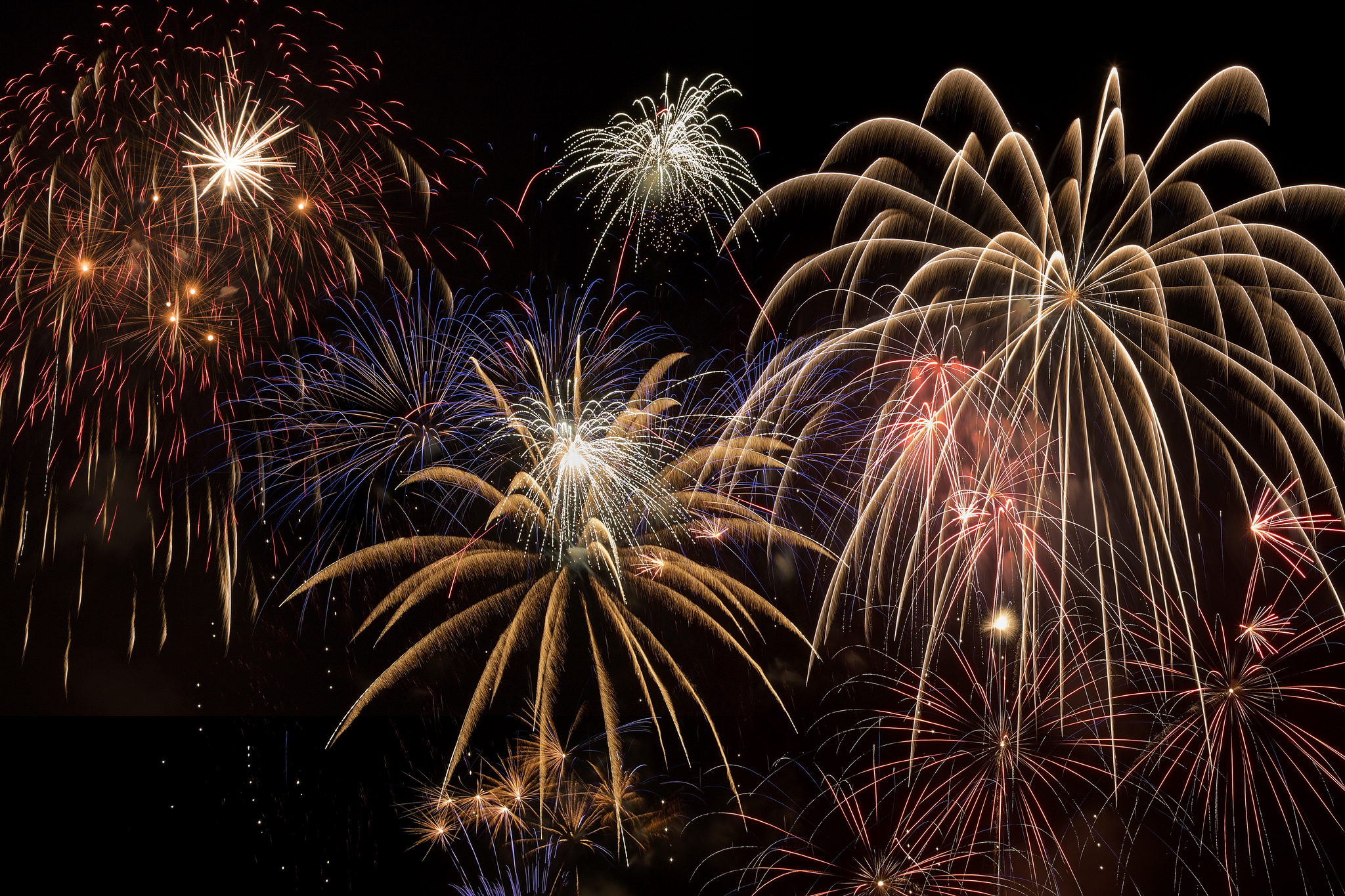 Laden Sie das Feuerwerk, Fotografie, Nacht-Bild kostenlos auf Ihren PC-Desktop herunter