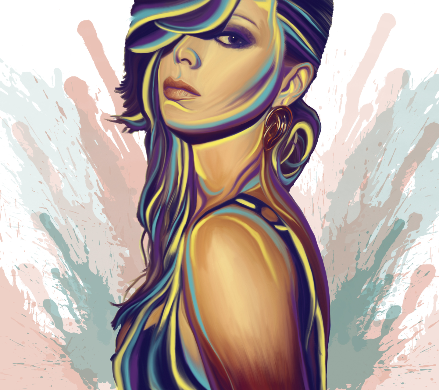 Download mobile wallpaper Vector, Artistic, Face, Women for free.