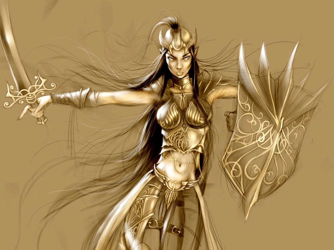 Free download wallpaper Fantasy, Women Warrior on your PC desktop