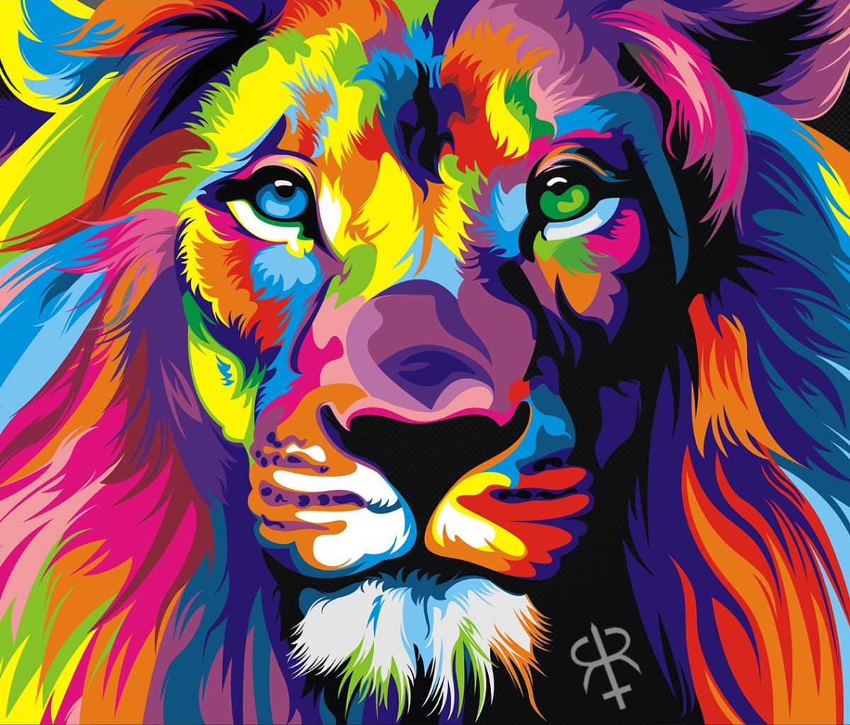 Free download wallpaper Lion, Animal, Artistic on your PC desktop