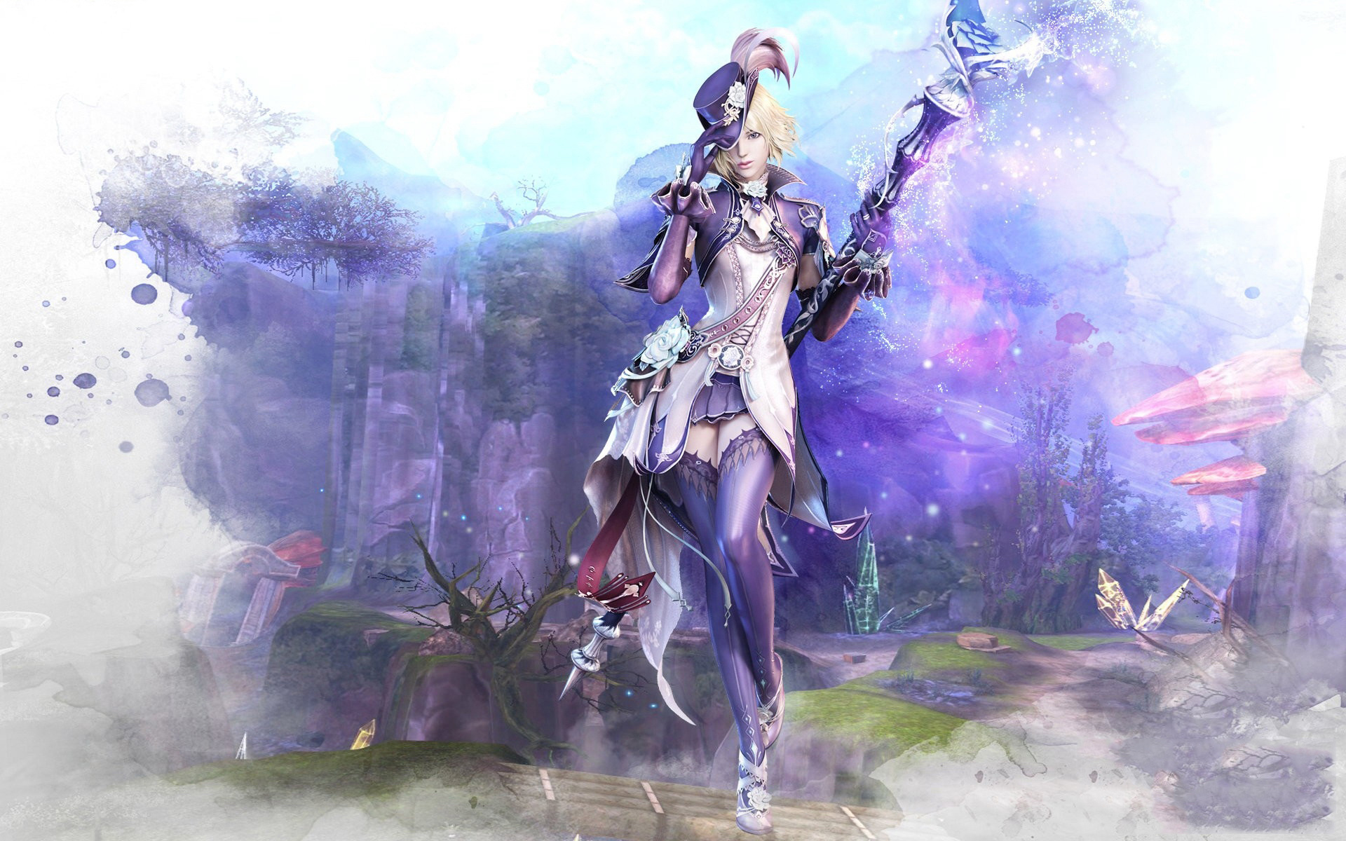 video game, aion: tower of eternity, fantasy, purple