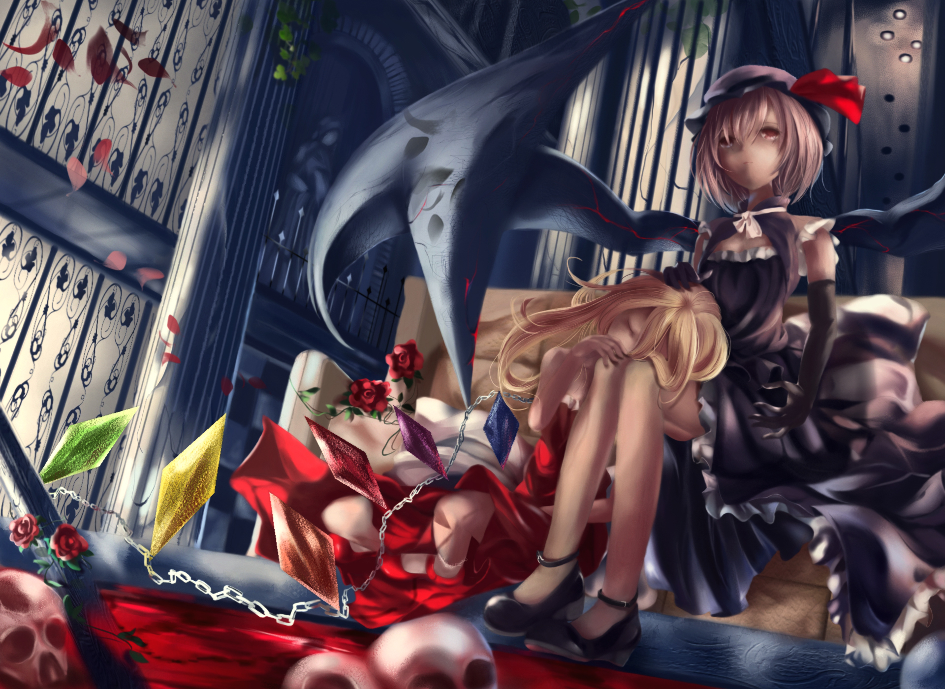 Free download wallpaper Anime, Remilia Scarlet, Flandre Scarlet, Touhou on your PC desktop