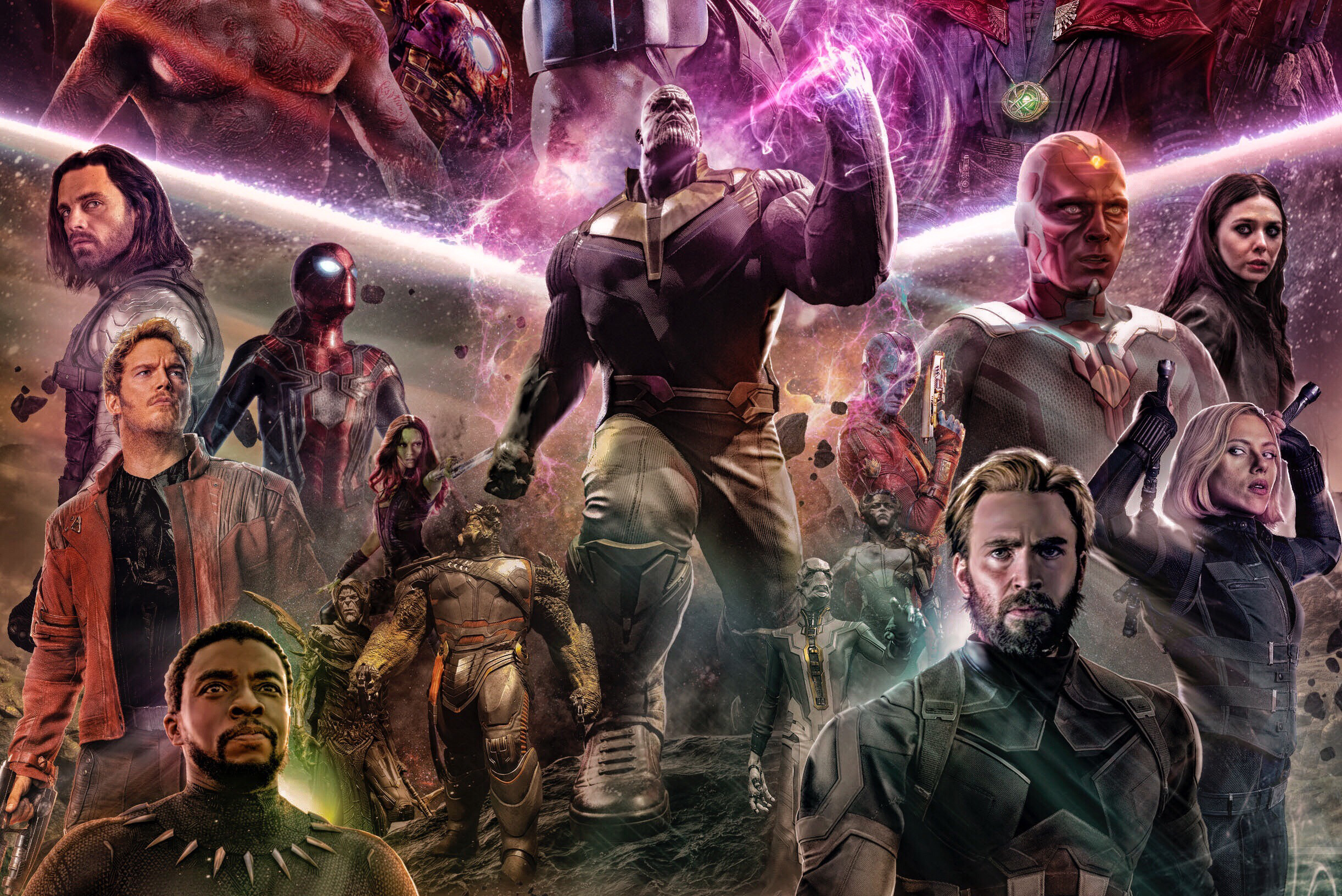 Free download wallpaper Spider Man, Captain America, Movie, Black Panther (Marvel Comics), Black Widow, Vision (Marvel Comics), Scarlet Witch, Star Lord, Winter Soldier, Gamora, Thanos, Nebula (Marvel Comics), Avengers: Infinity War on your PC desktop