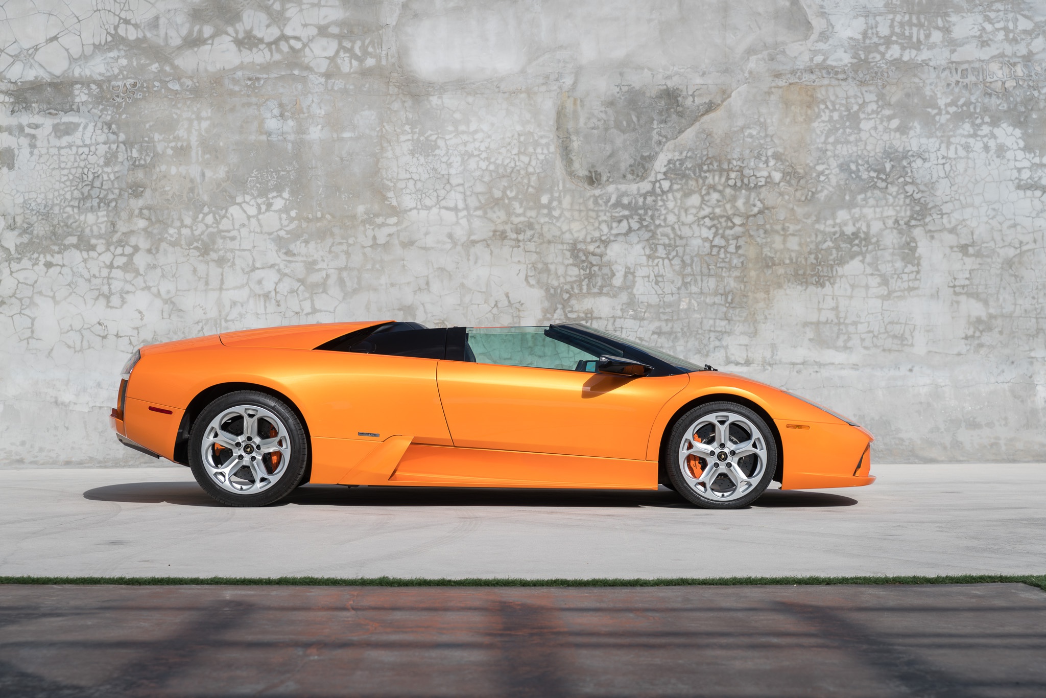 Download mobile wallpaper Lamborghini, Car, Supercar, Vehicles, Lamborghini Murciélago, Orange Car for free.