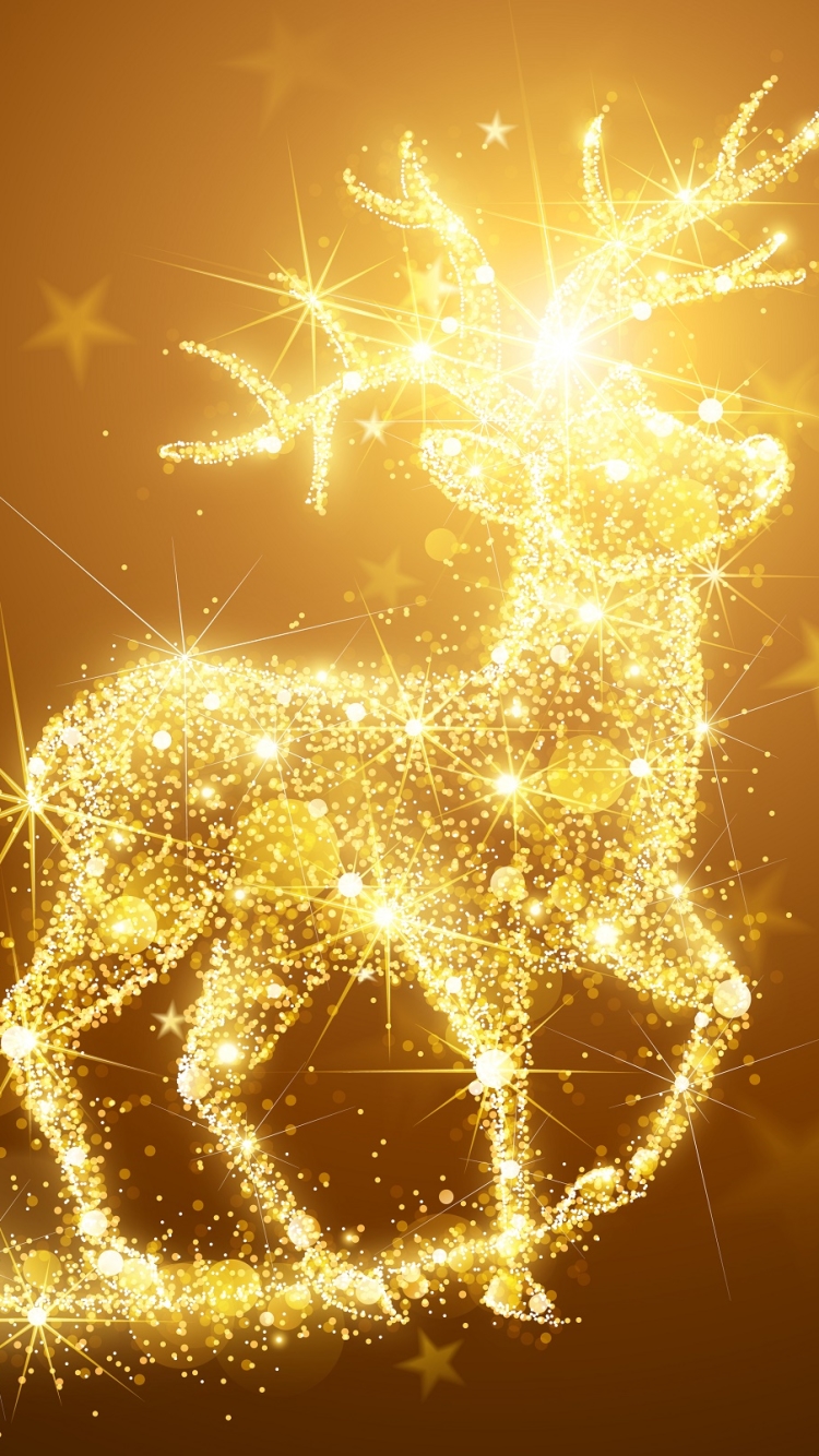 Download mobile wallpaper Christmas, Holiday, Deer for free.