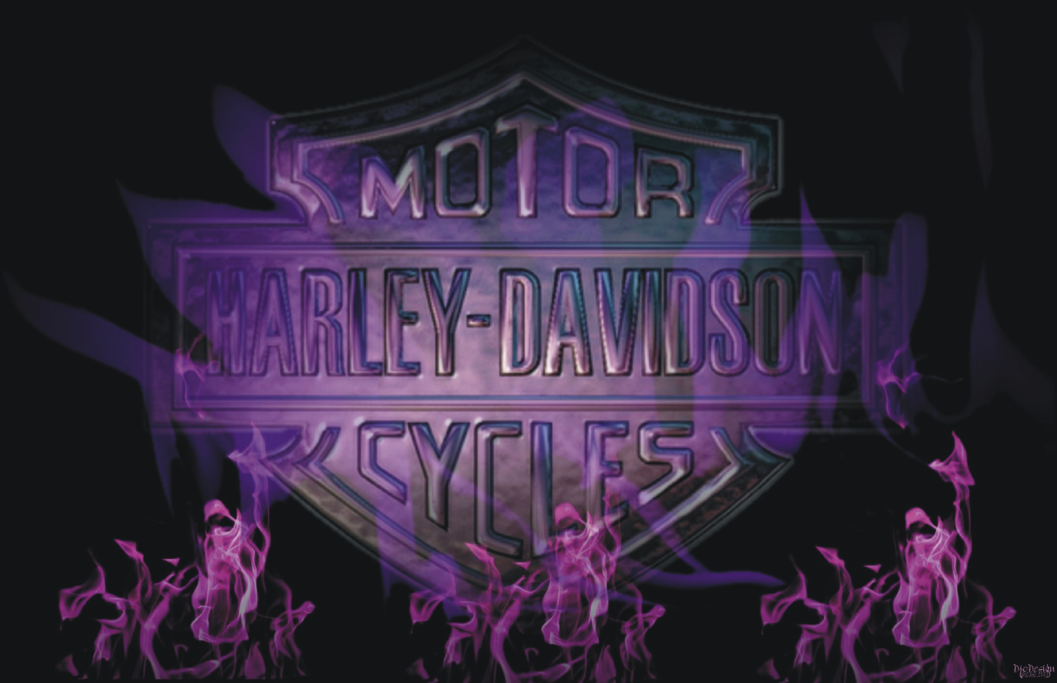 Handy-Wallpaper Flamme, Logo, Harley Davidson, Fahrzeuge kostenlos herunterladen.