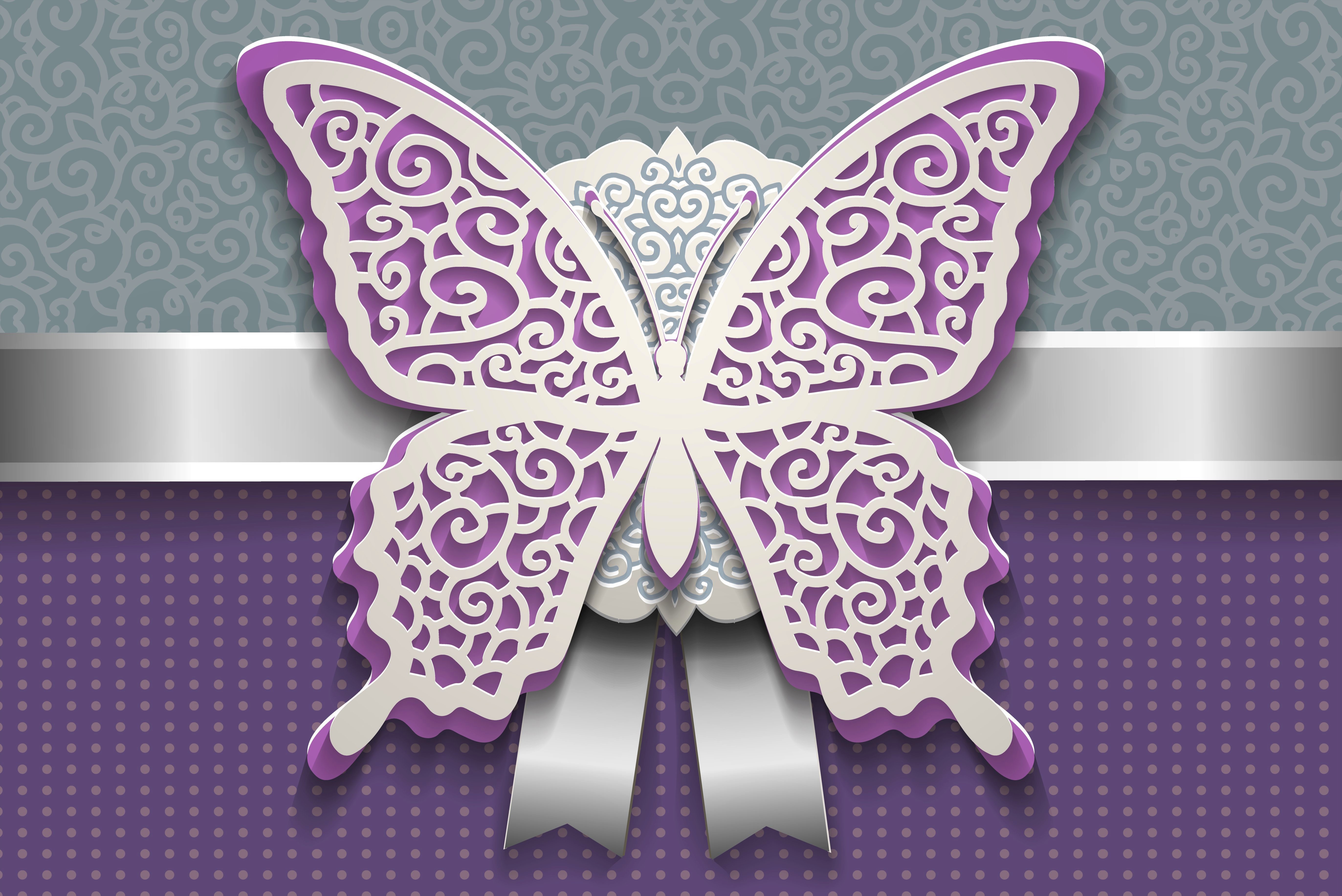 Download mobile wallpaper Abstract, Vector, Butterfly, Purple for free.