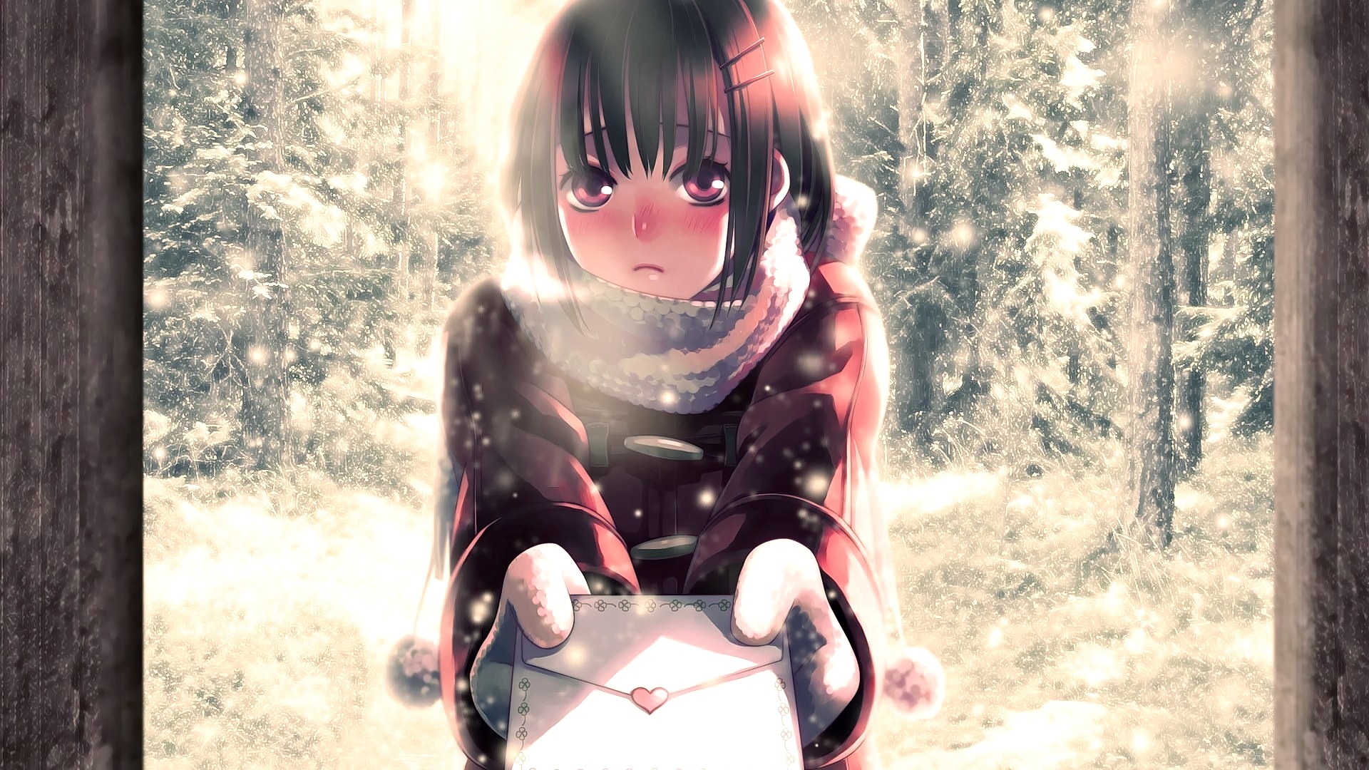 Laden Sie das Mädchen, Schnee, Animes-Bild kostenlos auf Ihren PC-Desktop herunter