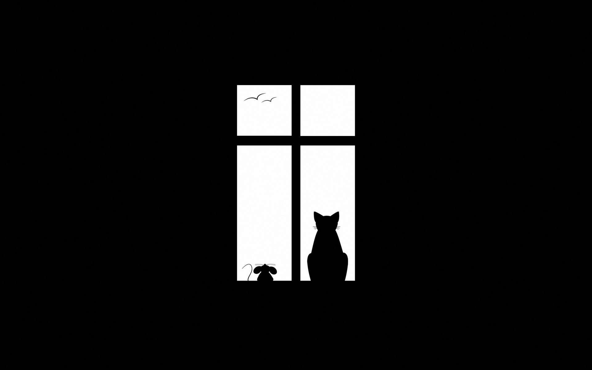 Download mobile wallpaper Cat, Window, Animal, Mood, Artistic for free.