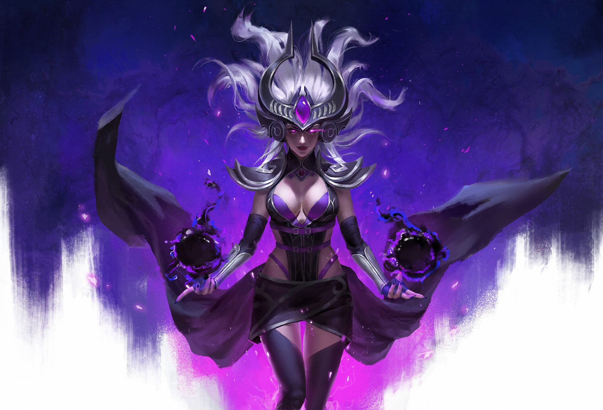Free download wallpaper League Of Legends, Video Game, White Hair, Syndra (League Of Legends) on your PC desktop