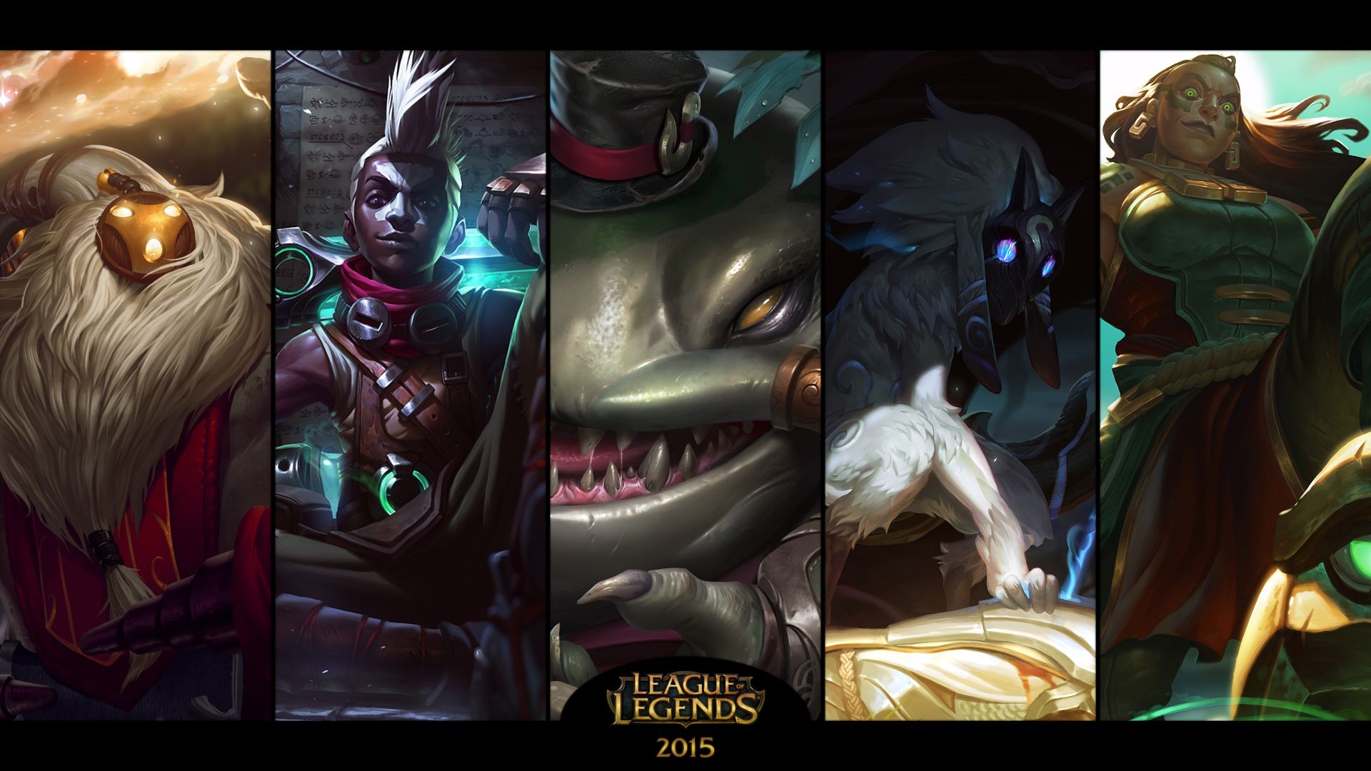 video game, league of legends, bard (league of legends), ekko (league of legends), illaoi (league of legends), kindred (league of legends), tahm kench (league of legends)