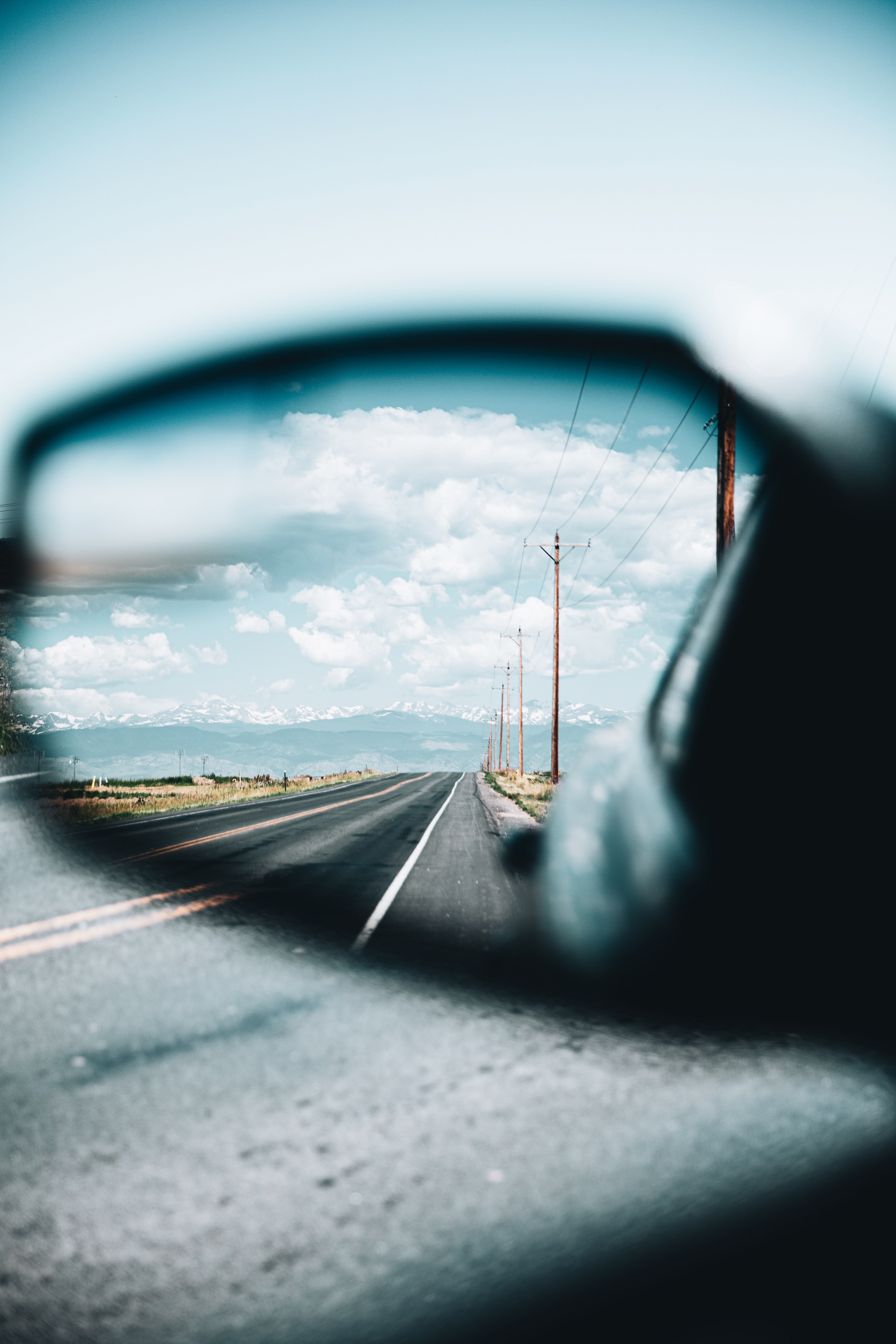 Free download wallpaper Sky, Road, Markup, Dahl, Nature, Mirror, Distance on your PC desktop
