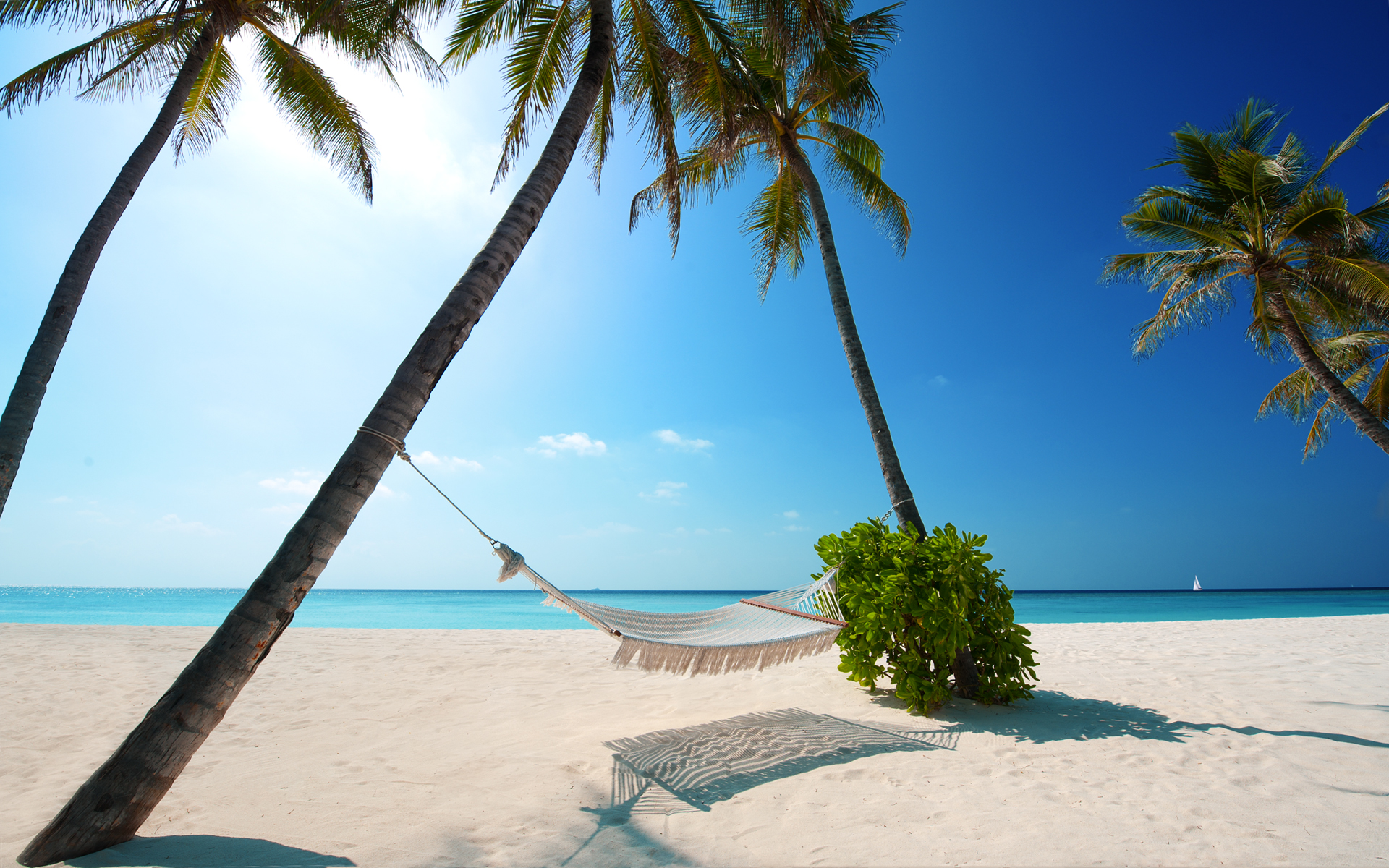 Download mobile wallpaper Beach, Hammock, Man Made for free.