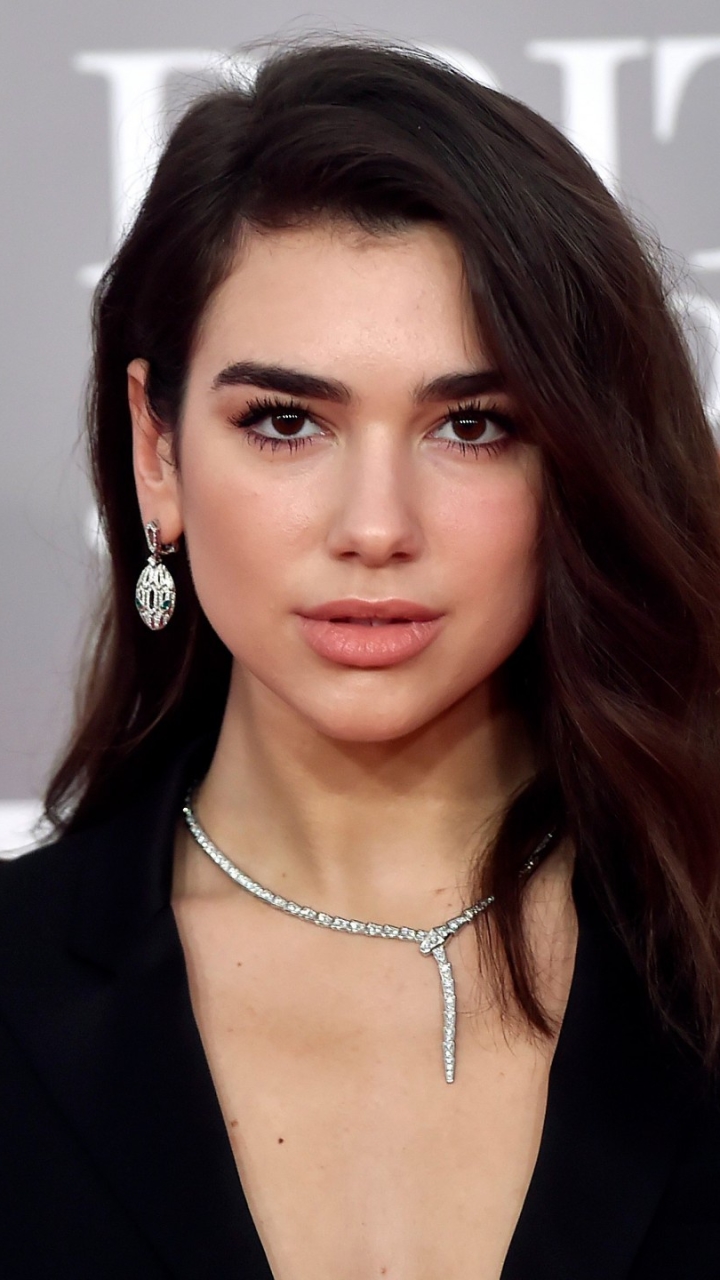 Download mobile wallpaper Music, Singer, English, Brunette, Brown Eyes, Dua Lipa for free.