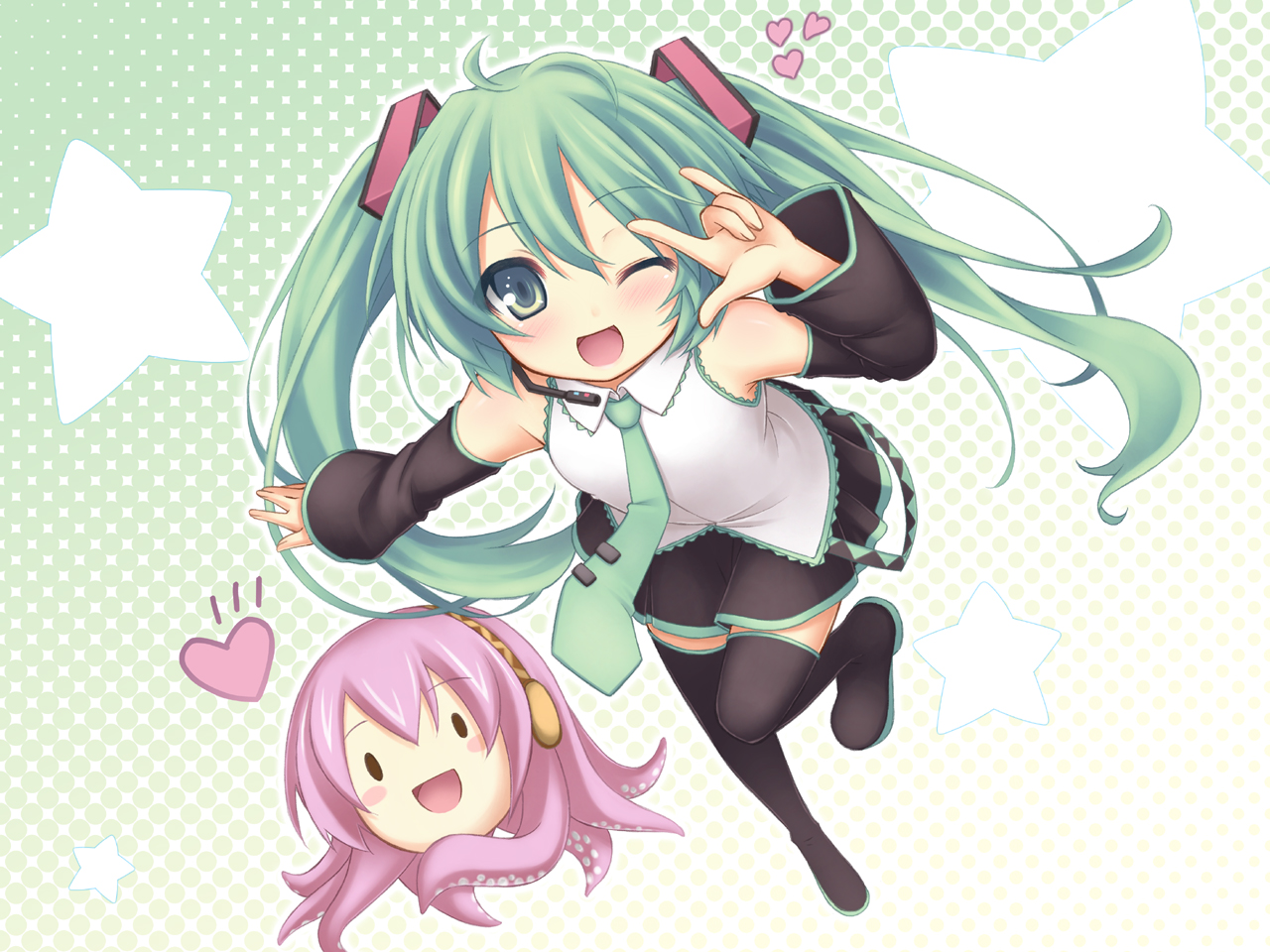 Download mobile wallpaper Anime, Vocaloid, Hatsune Miku, Luka Megurine for free.