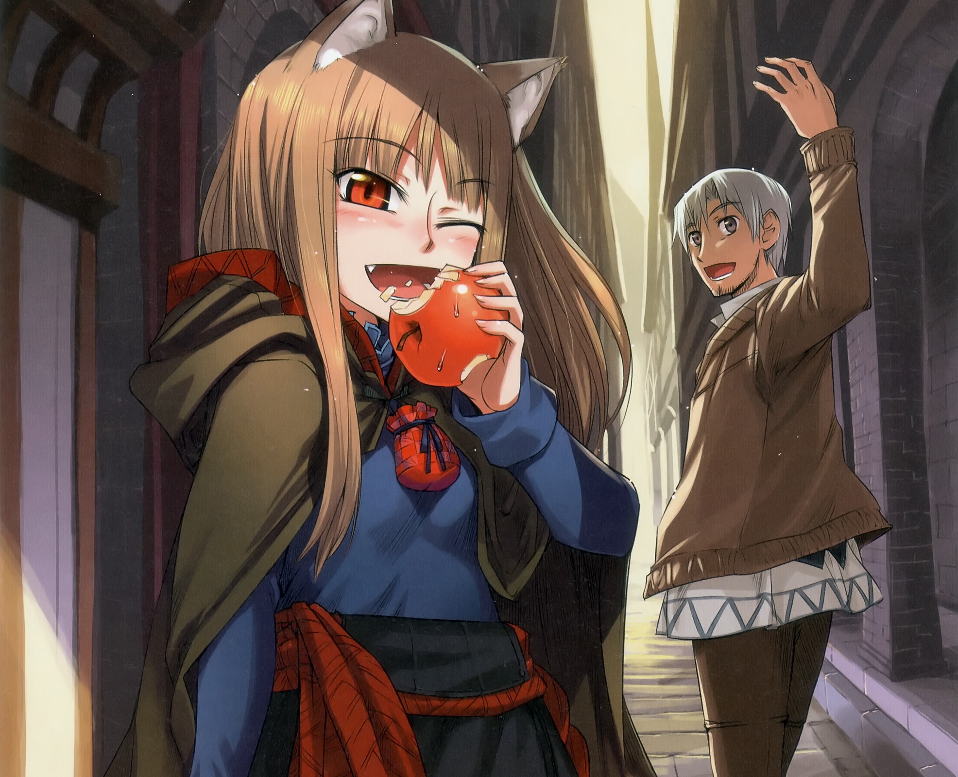 anime, spice and wolf, holo (spice & wolf), kraft lawrence