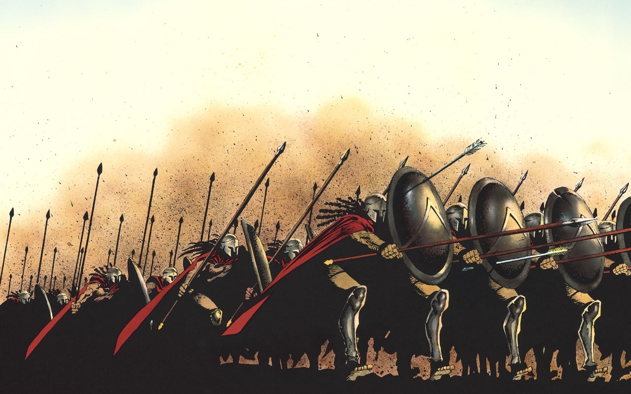 1457115 завантажити картинку комікси, 300 спартанців, плащ, шолом, щит, солдат, спартанський, спис - шпалери і заставки безкоштовно