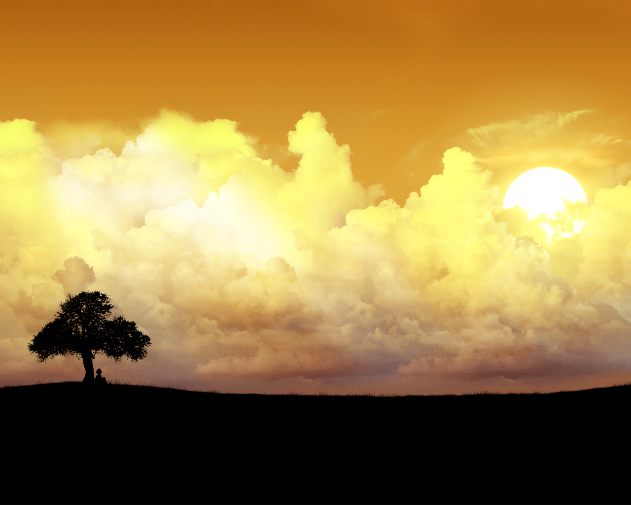 Скачать обои бесплатно Солнце, Дерево, Облако, Земля/природа, Закат Солнца картинка на рабочий стол ПК