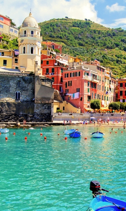 Download mobile wallpaper Italy, Village, Vernazza, Cinque Terre, Man Made, Towns for free.