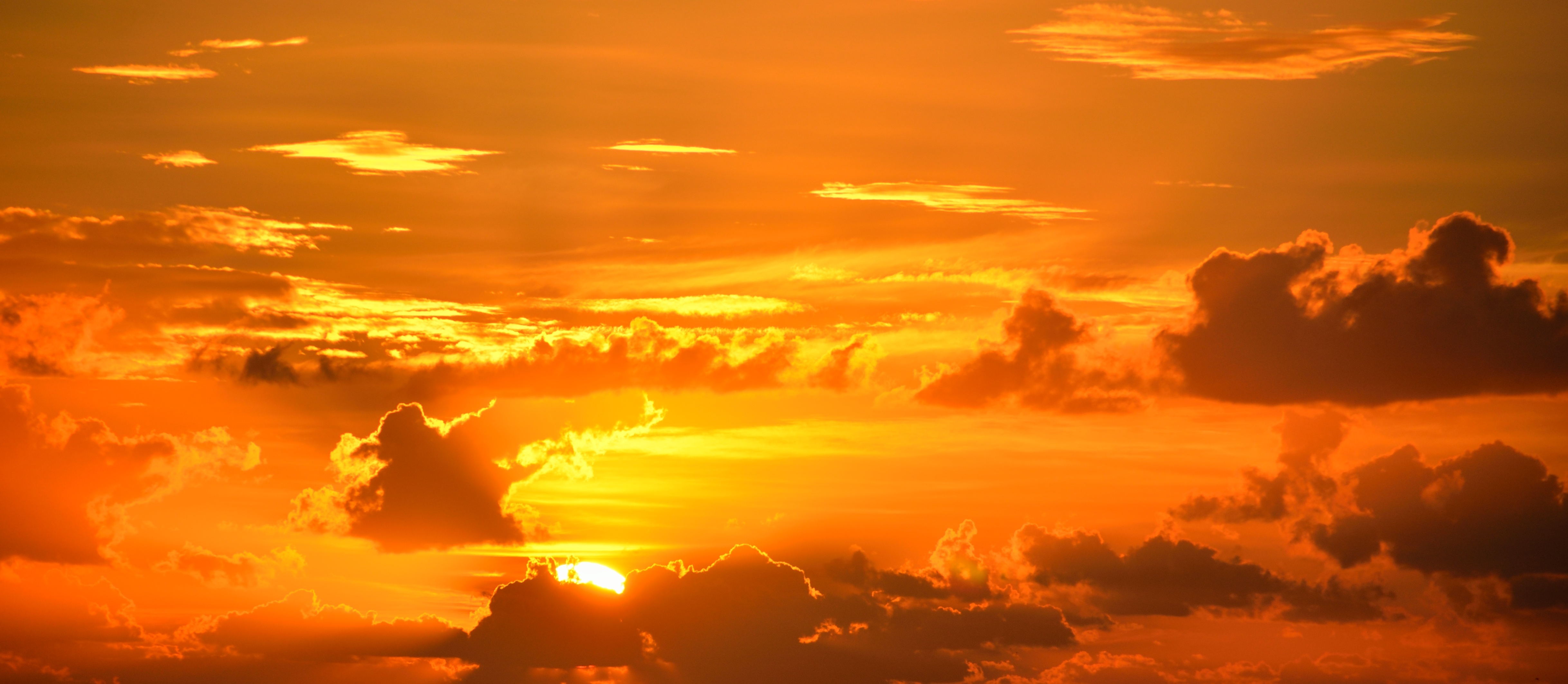 Download mobile wallpaper Sunset, Sky, Earth, Cloud, Orange (Color) for free.