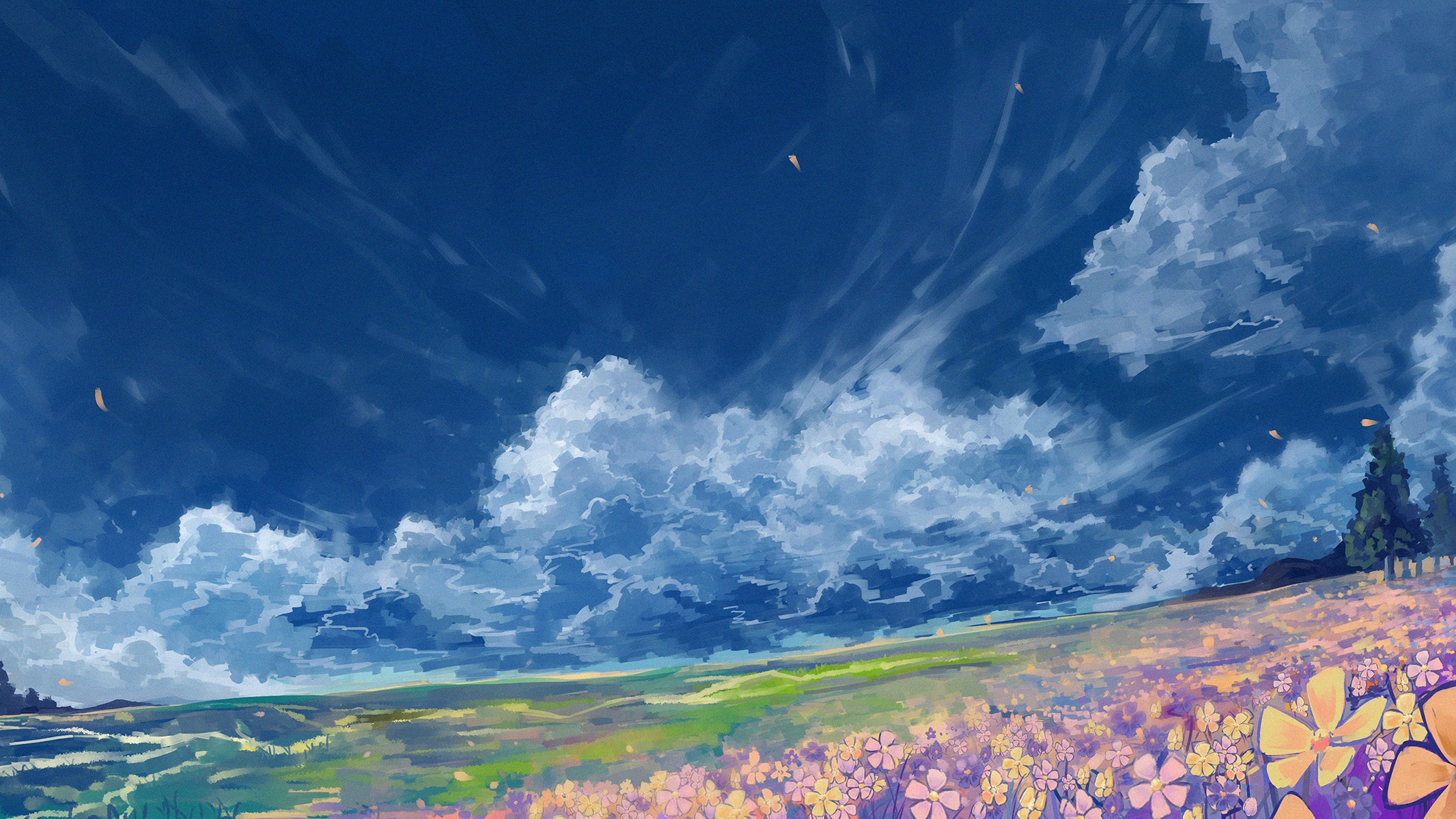 Free download wallpaper Anime, Sky on your PC desktop