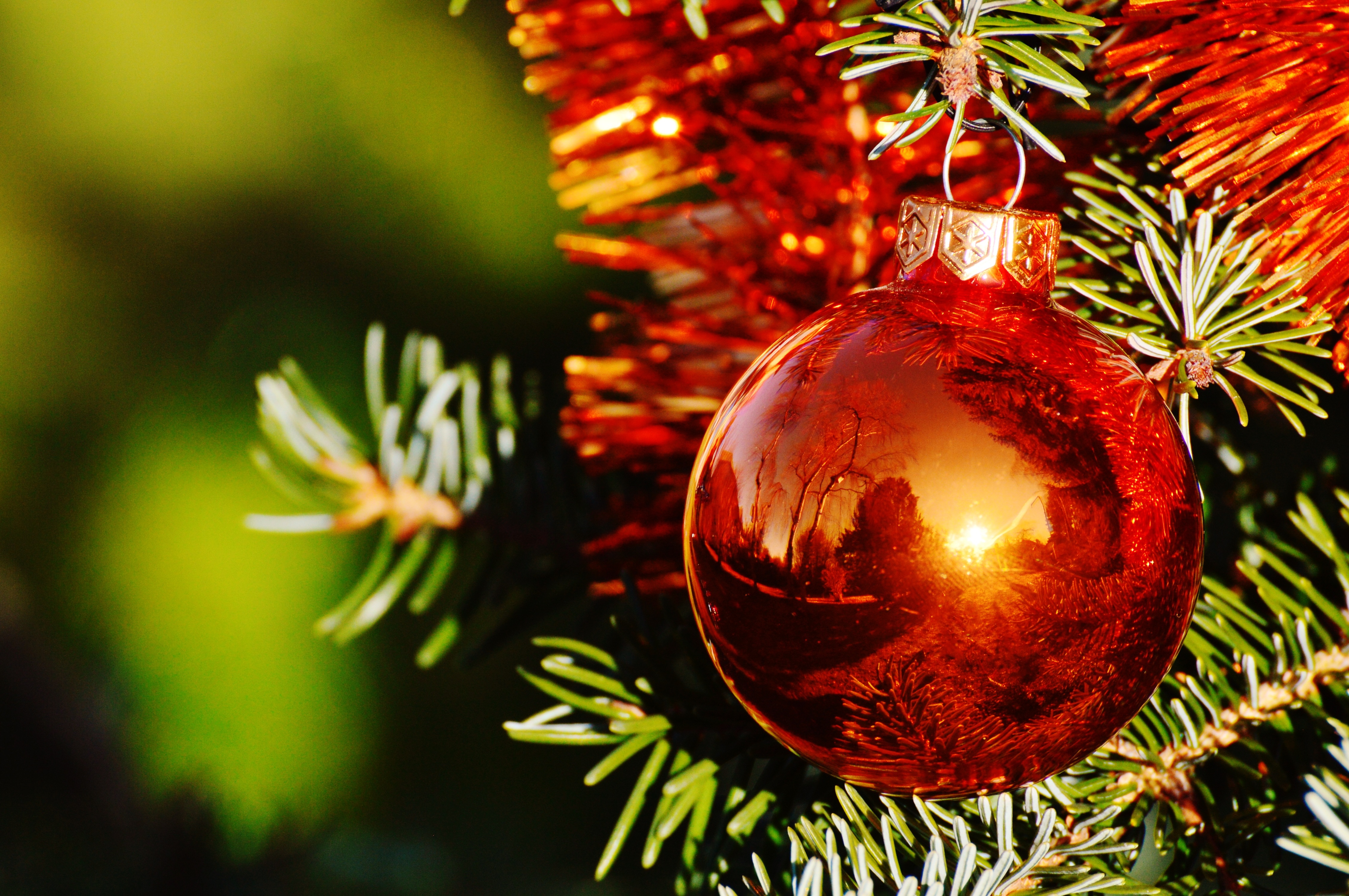 Download mobile wallpaper Reflection, Christmas, Holiday, Christmas Ornaments for free.