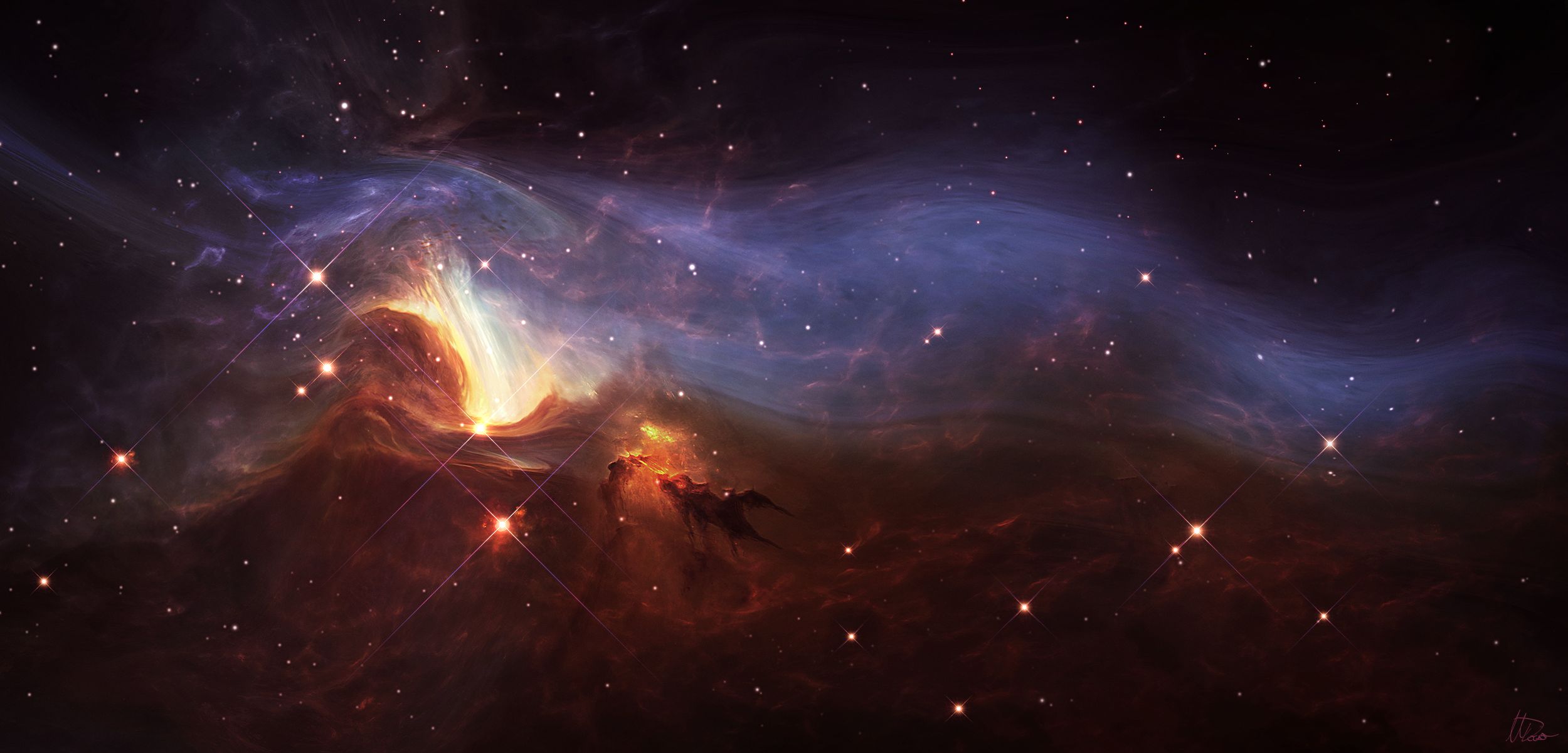 Free download wallpaper Stars, Nebula, Space, Sci Fi on your PC desktop